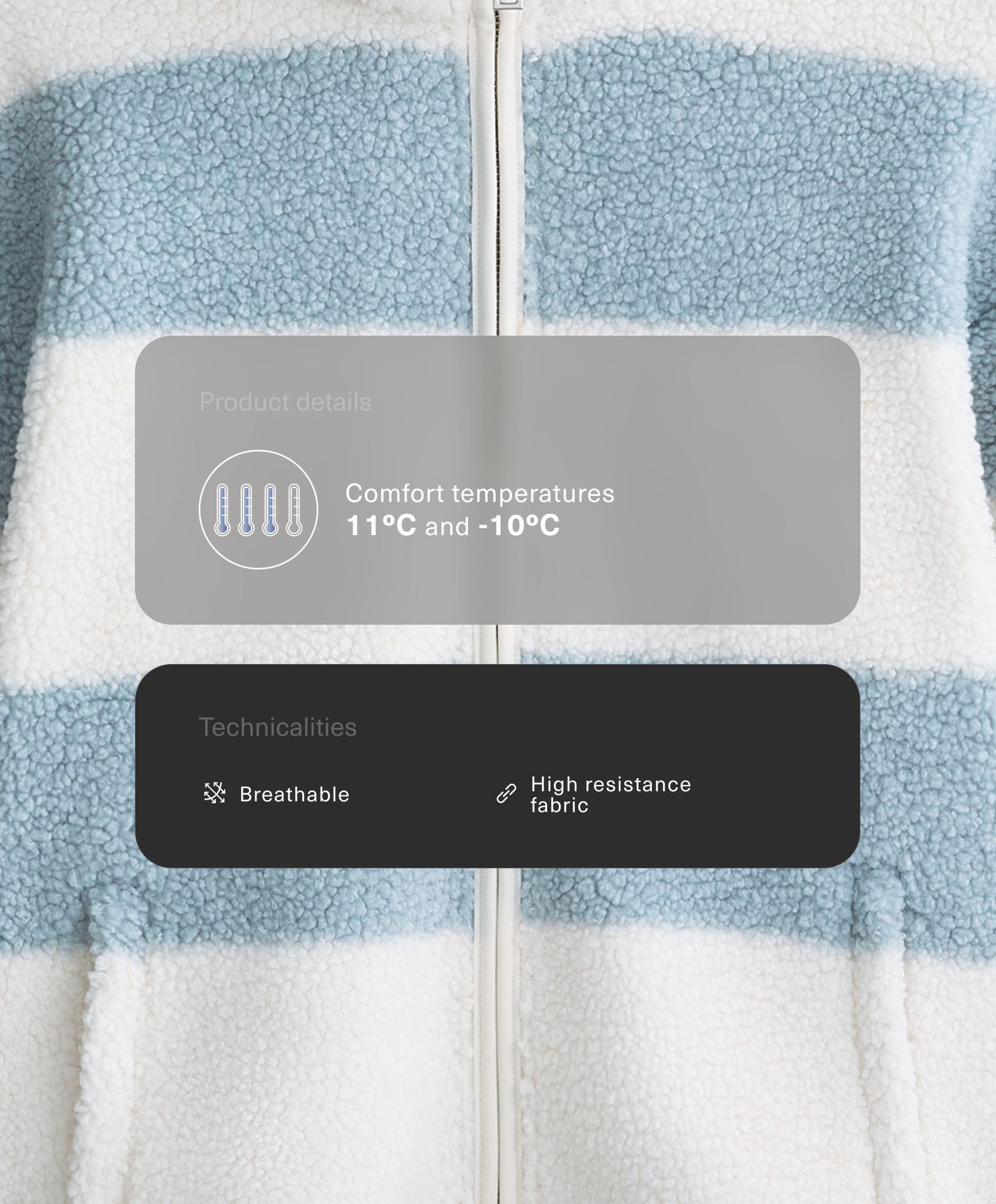 Striped faux-shearling bomber jacket Striped faux-shearling bomber jacket