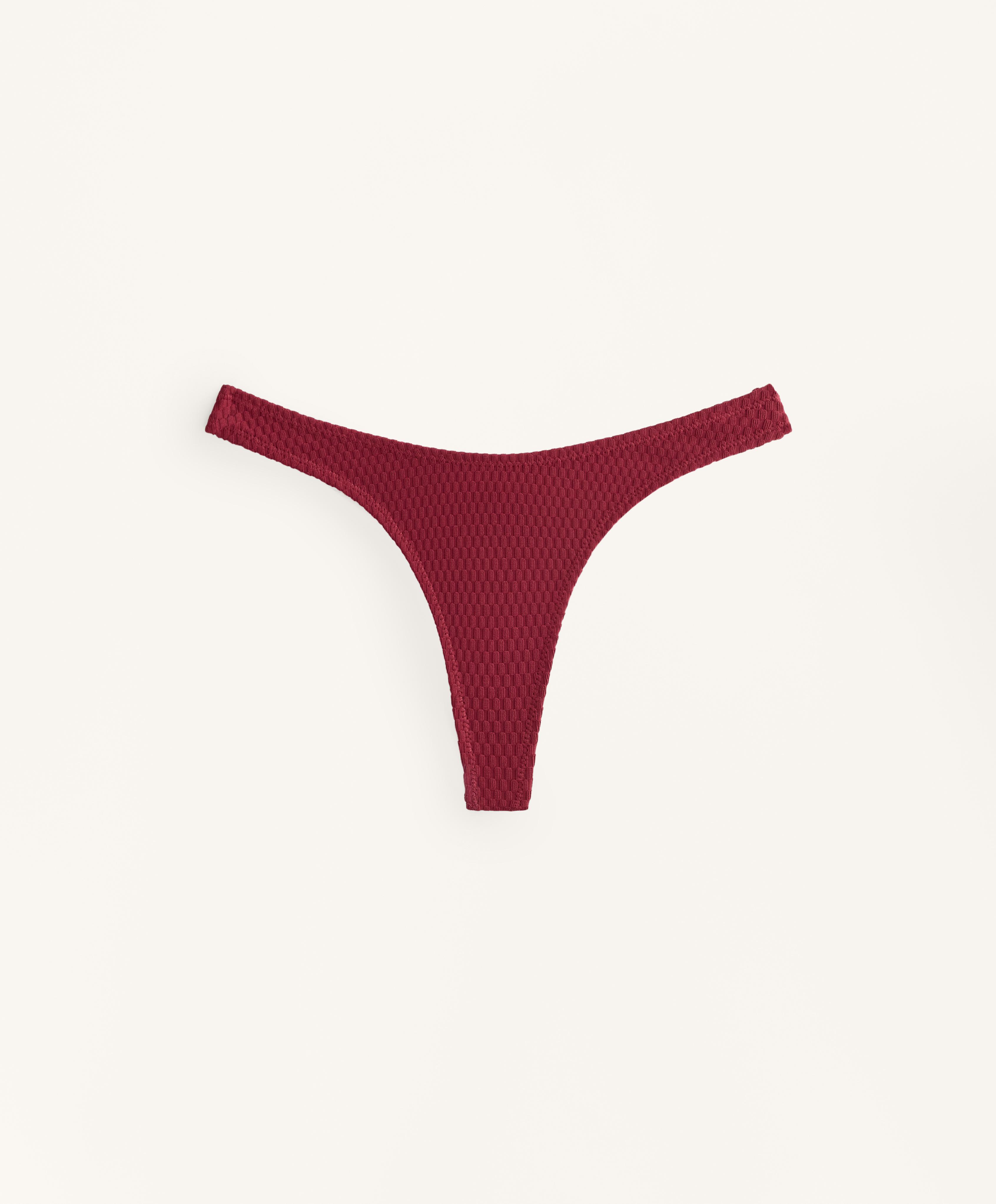 Bikini Tanga Jacquard Mini-Karomuster U-Schnitt Bikini Tanga Jacquard Mini-Karomuster U-Schnitt