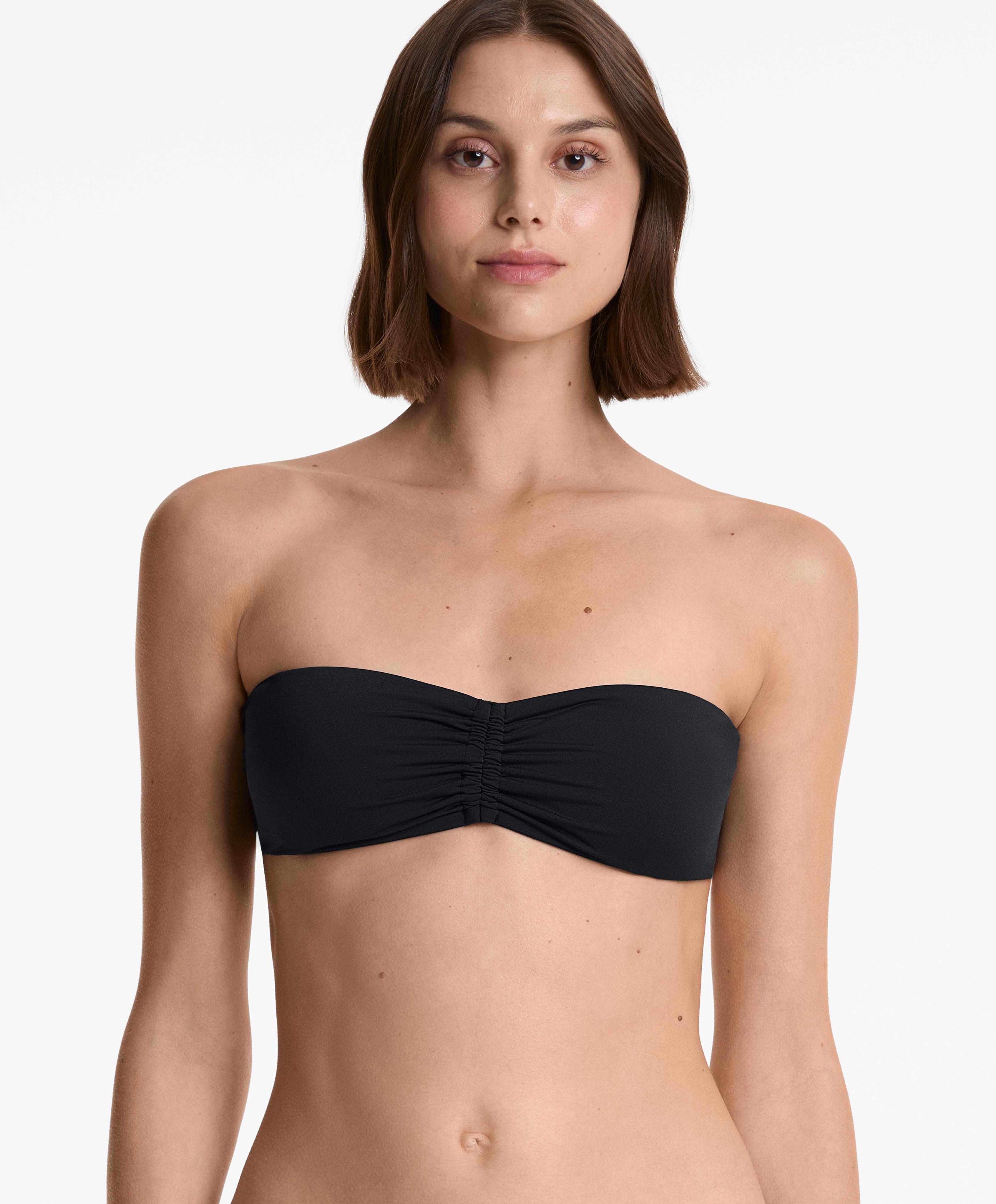 Bandeau-Bikini mit Flechtbändern