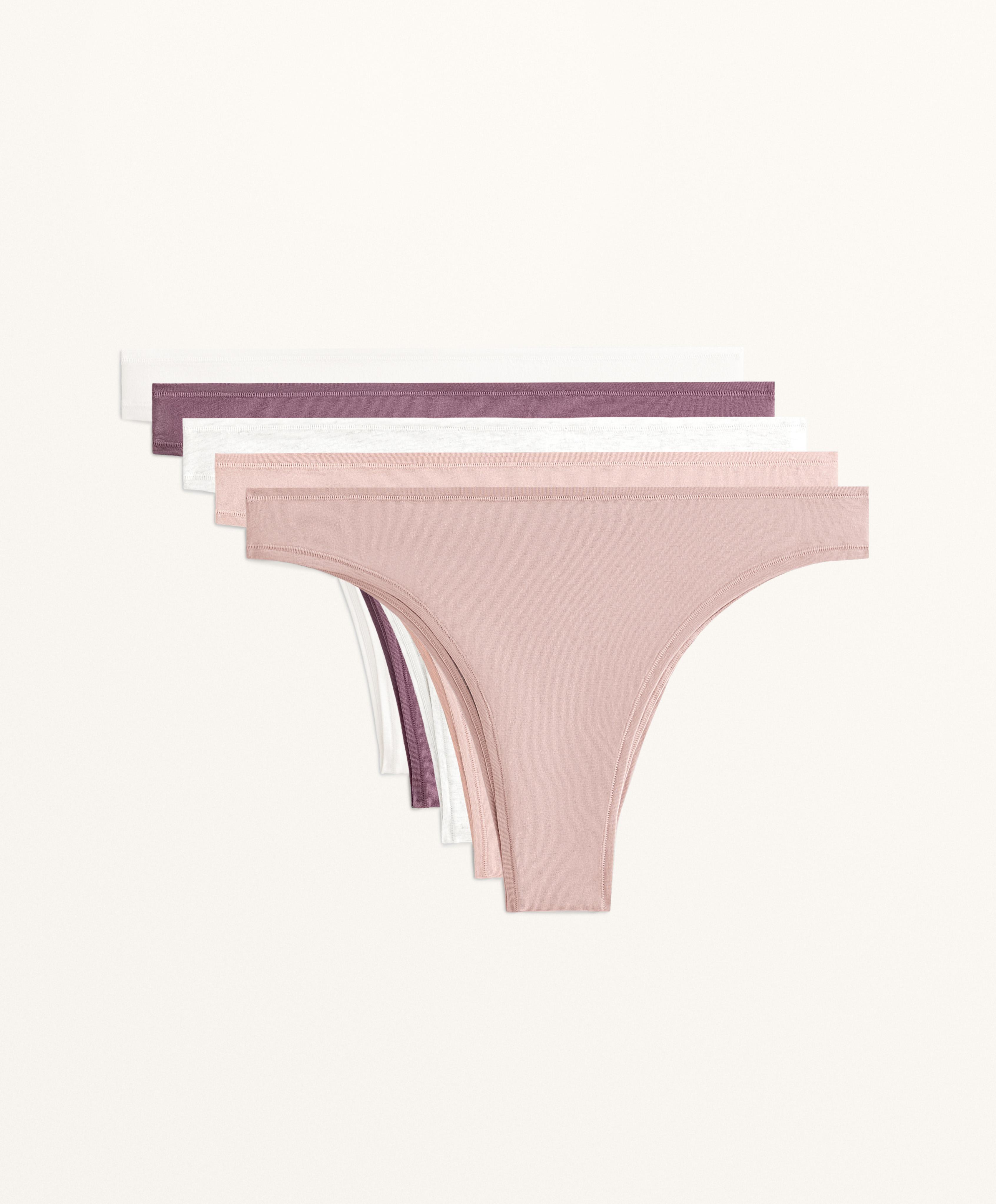 5 cotton blend Brazilian briefs