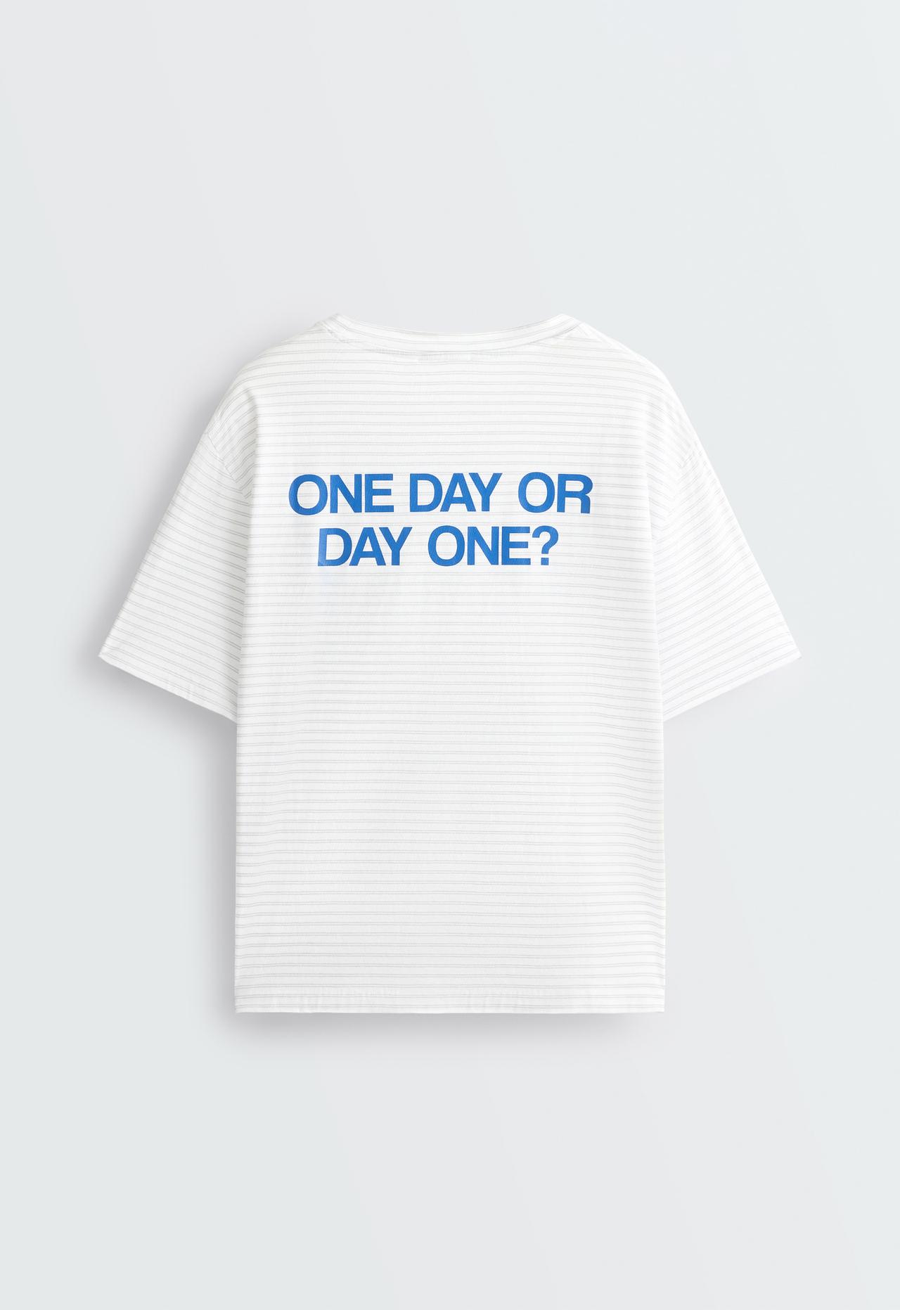 Boxy slogan T-shirt — WHITE 