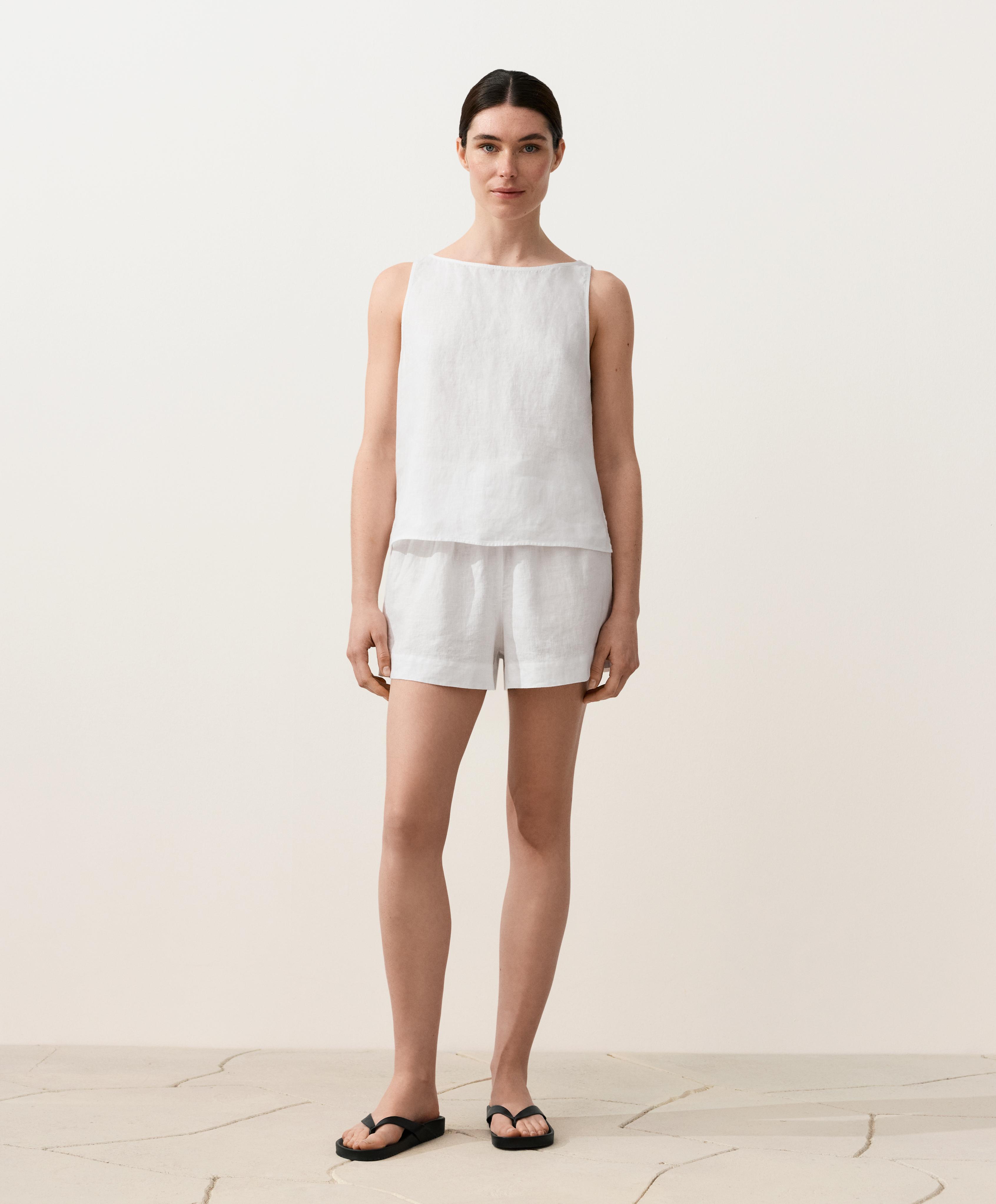 Top cuadrado 100% lino