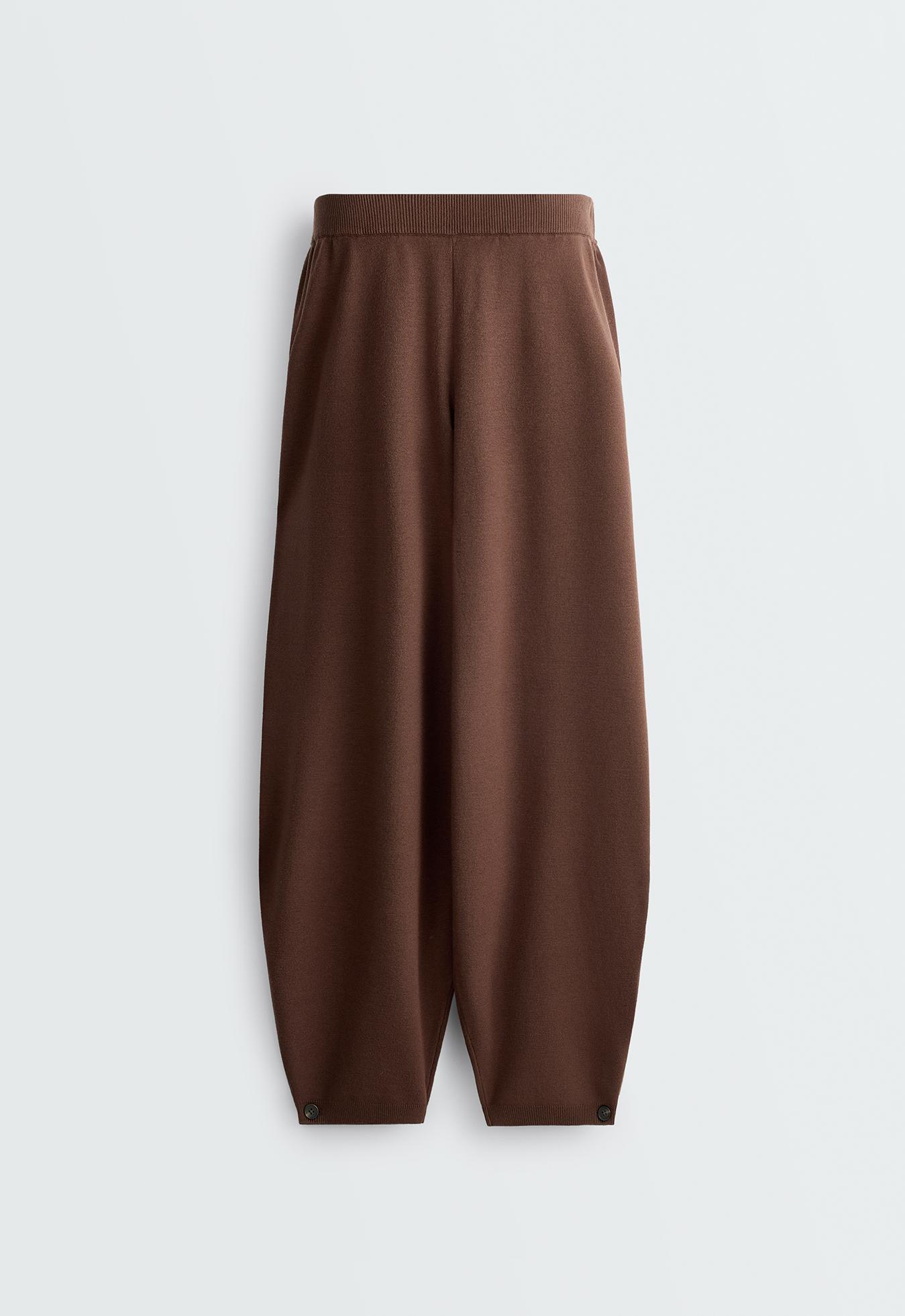 Balloon-fit knit trousers — COCOA