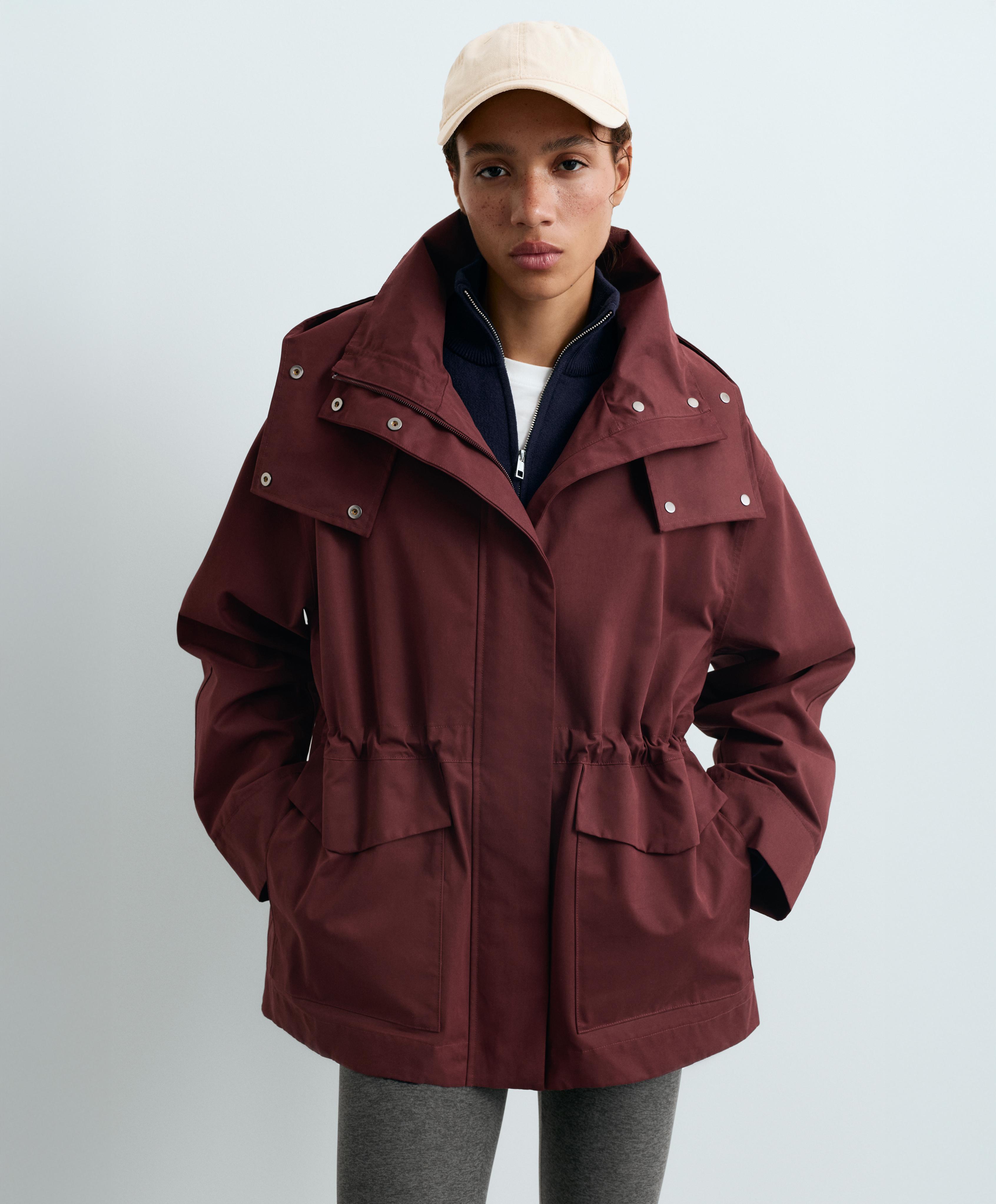 A-line 10k waterproof cotton jacket — MAROON