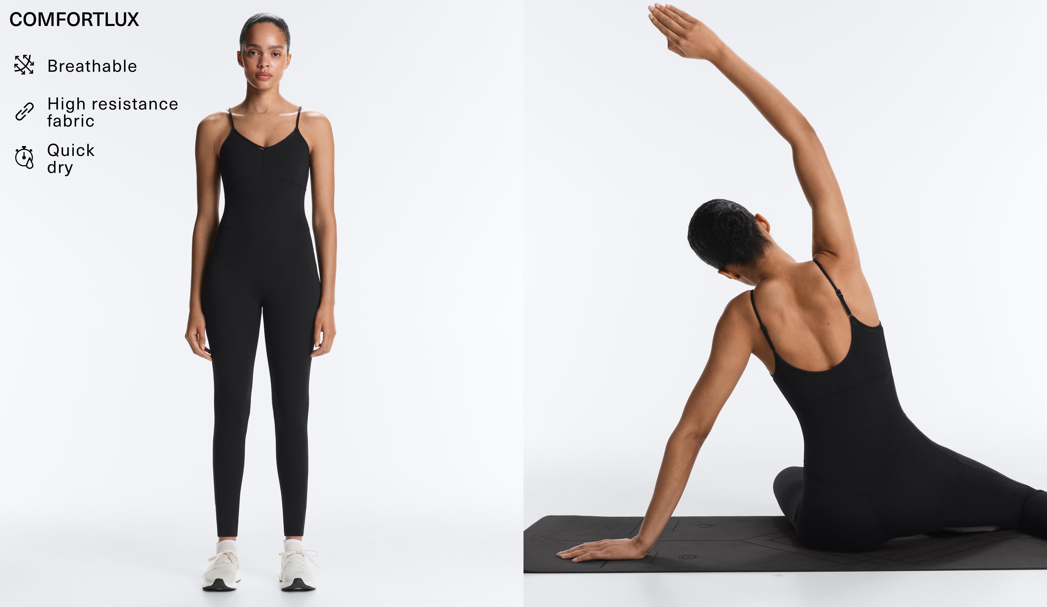 Comfortlux hemstitch long jumpsuit