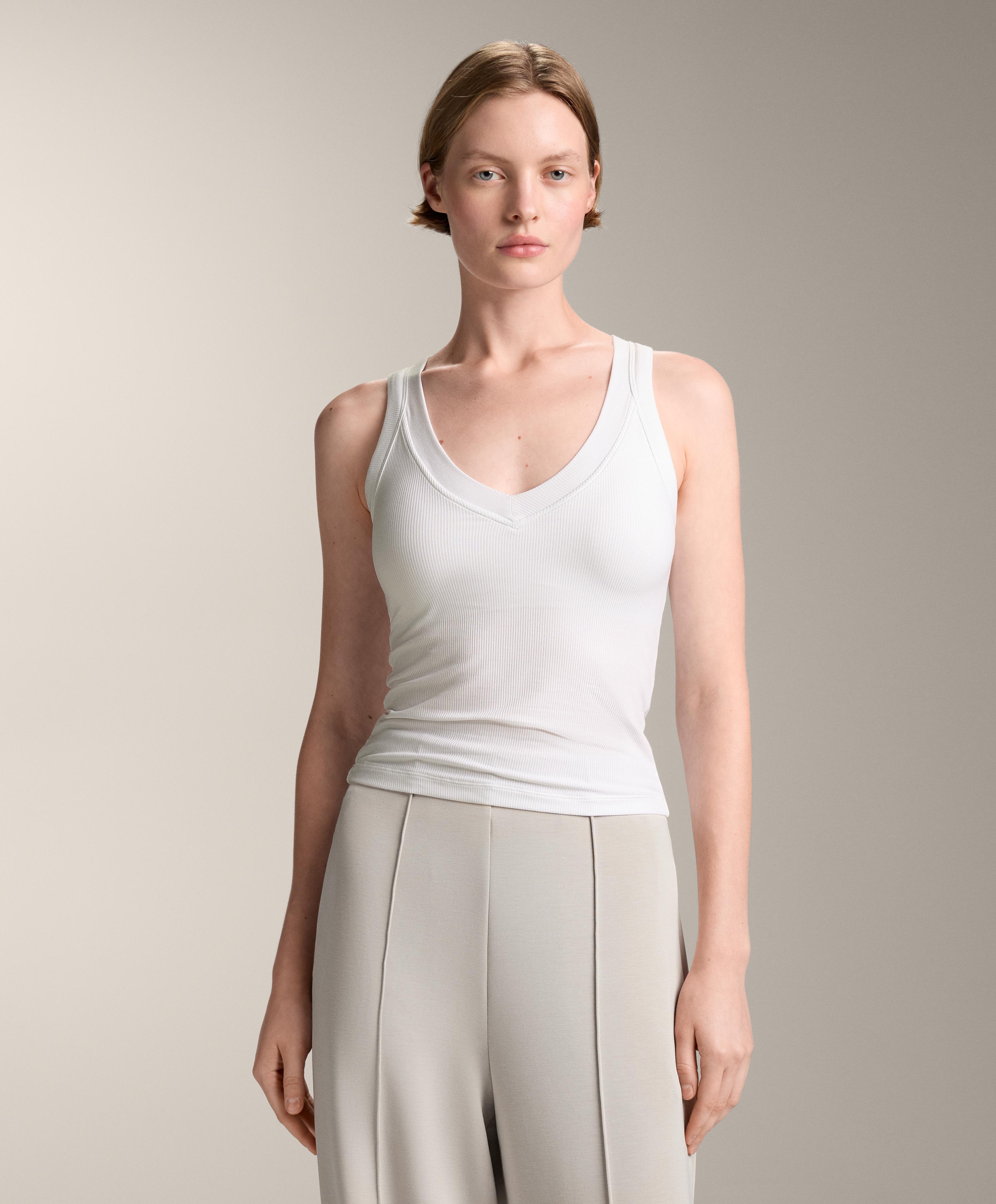 Ribbed modal blend tank top
