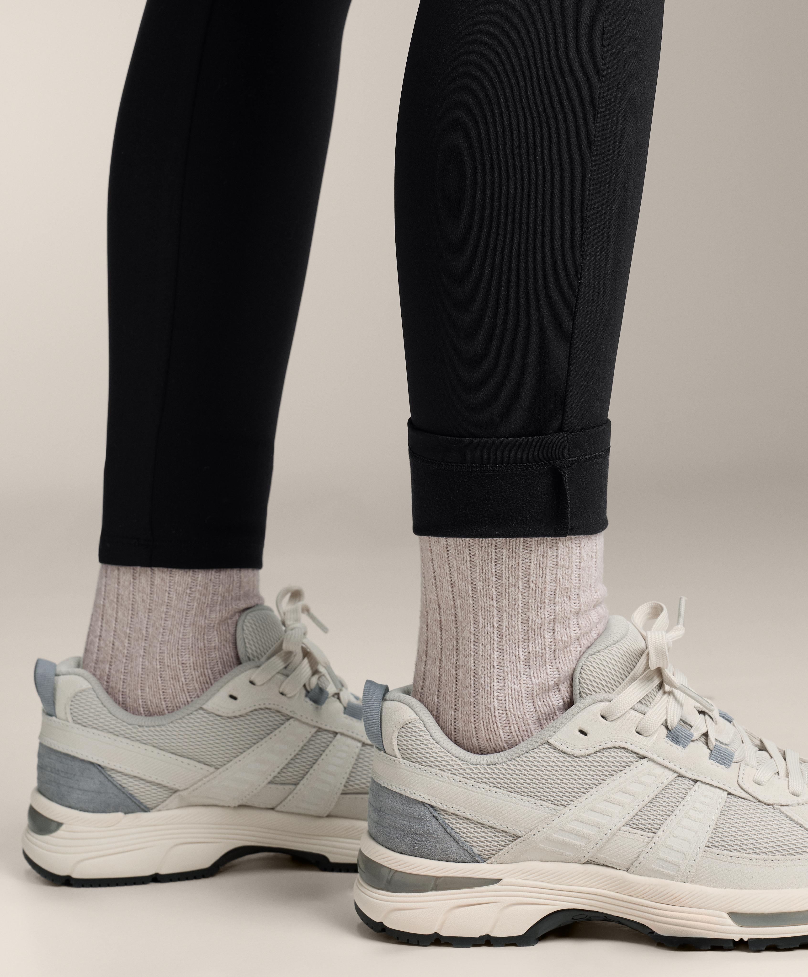 70cm warm maternity ankle-length leggings — BLACK