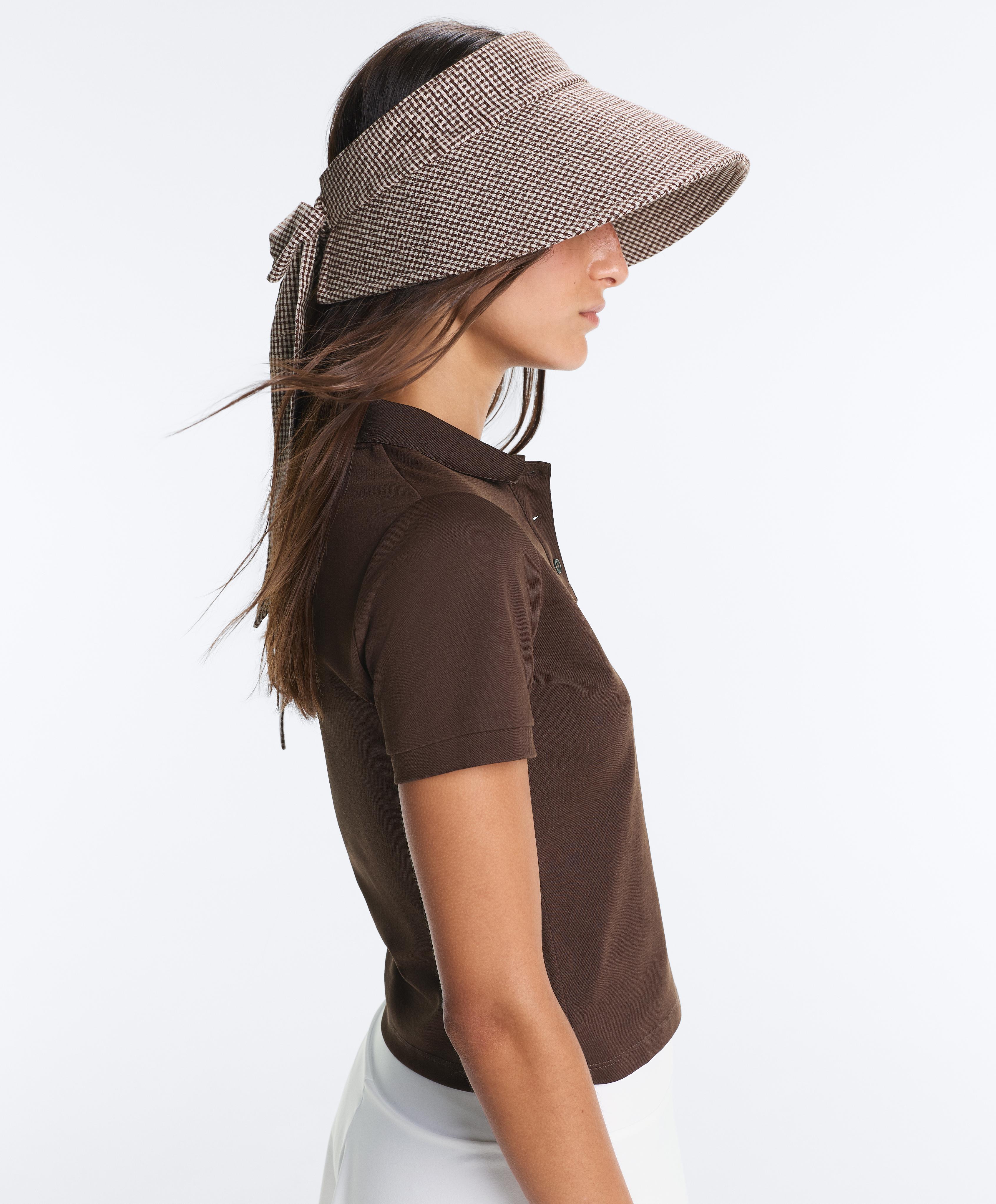 Gingham visor — BROWN