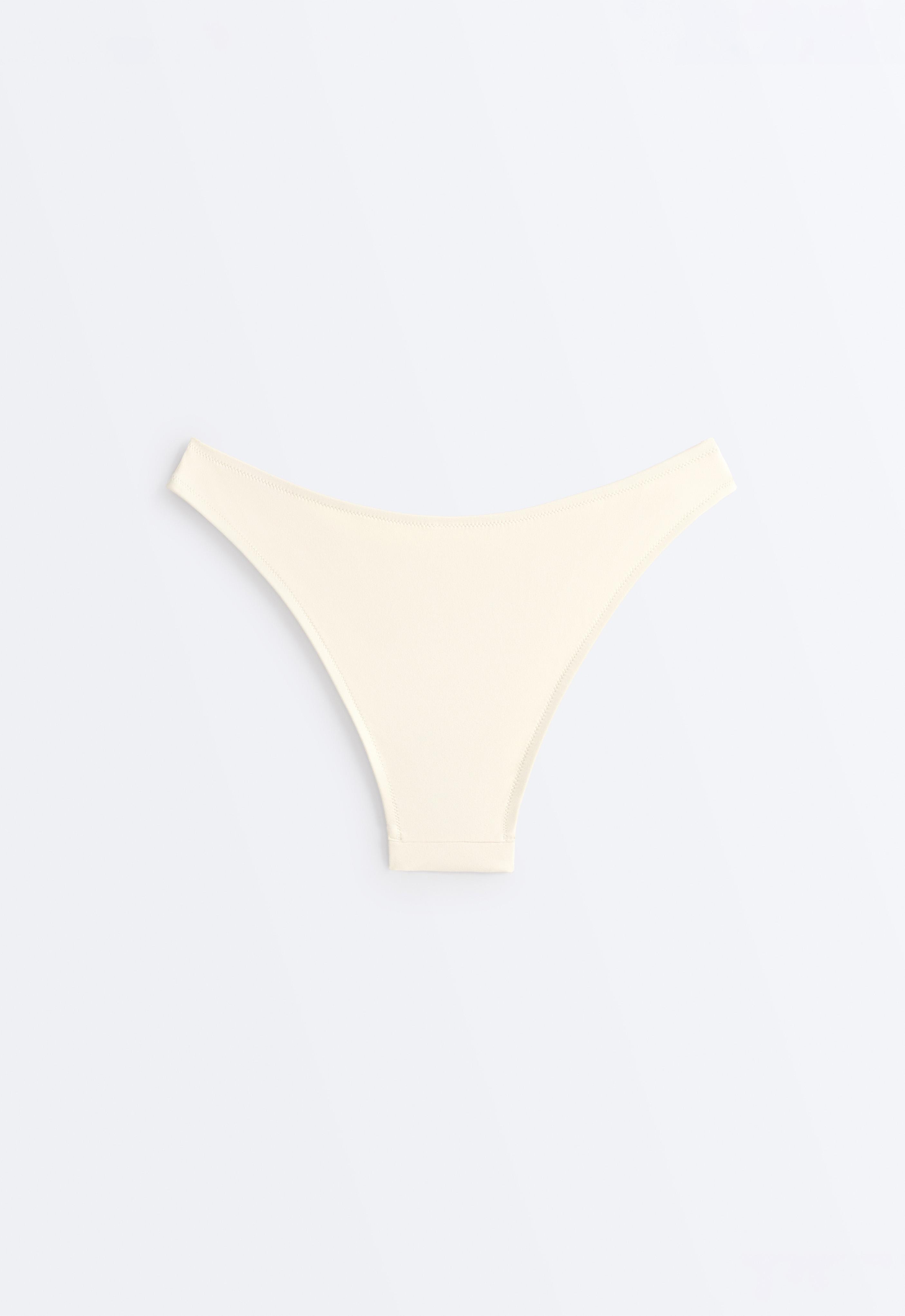 U-cut medium-coverage bikini briefs — ECRU