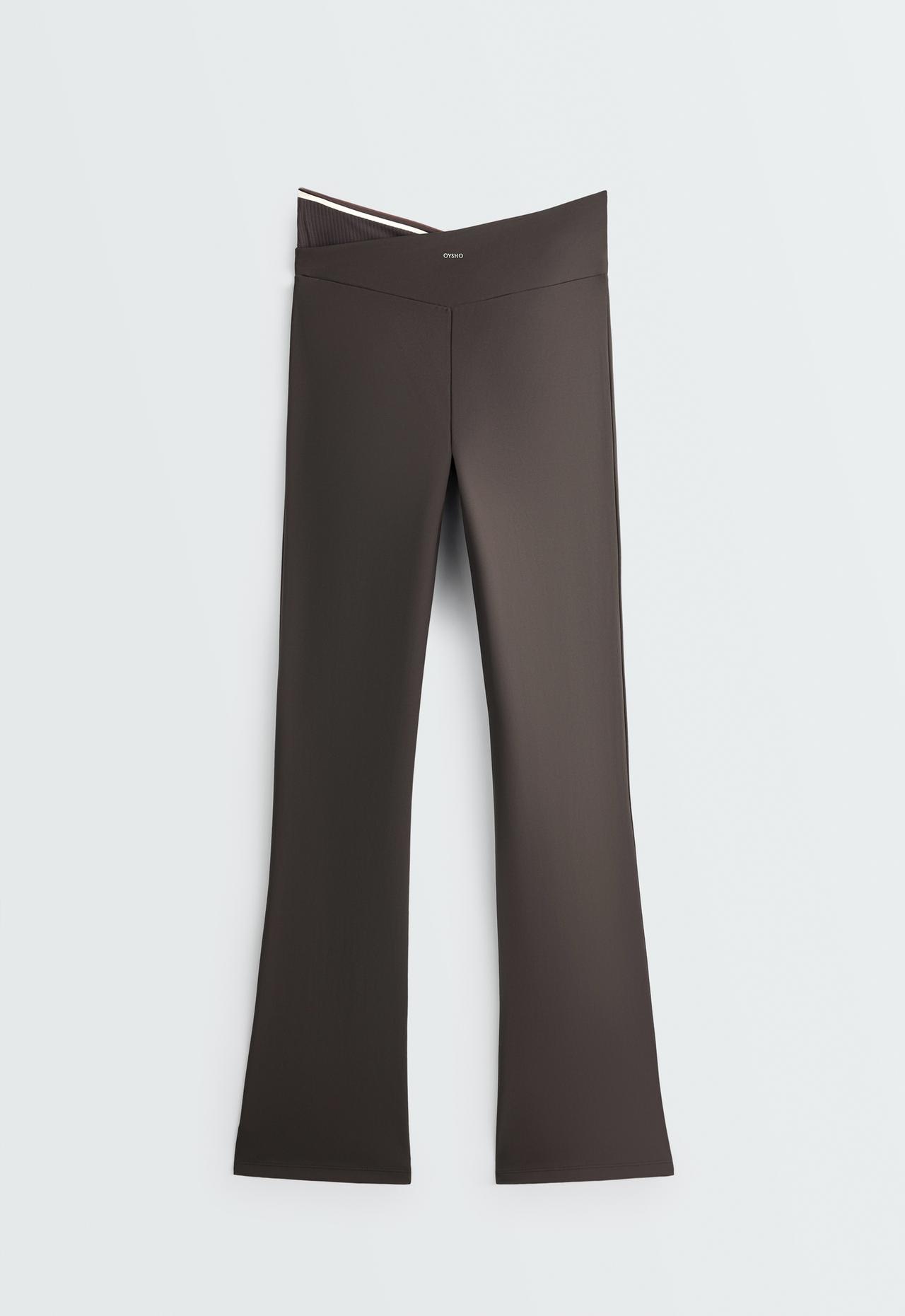 Flare Comfortlux V-cut Rib trousers — DARK GREY
