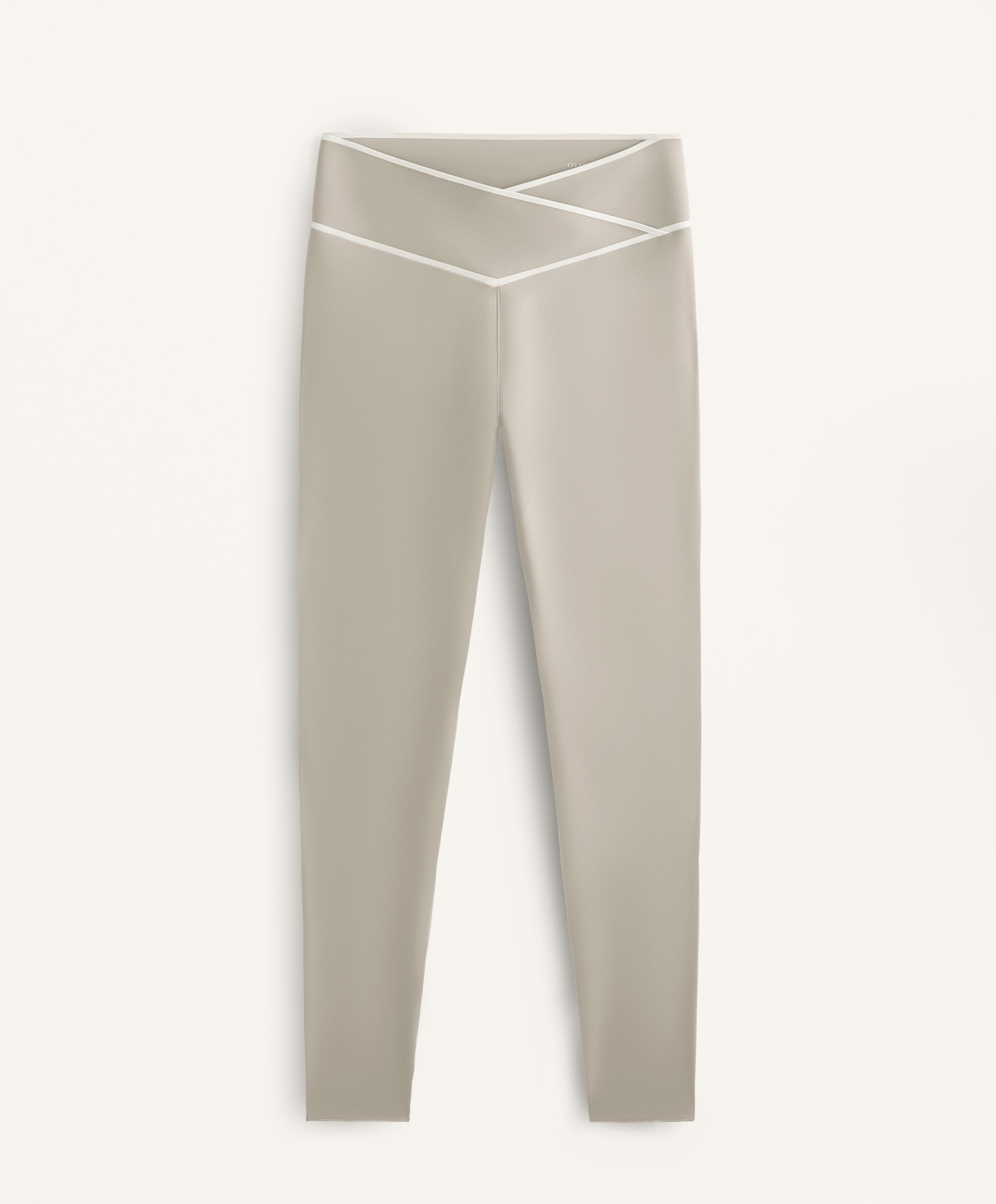 Perfect-adapt ankle-length leggings with crossover V-cut waist - Sale