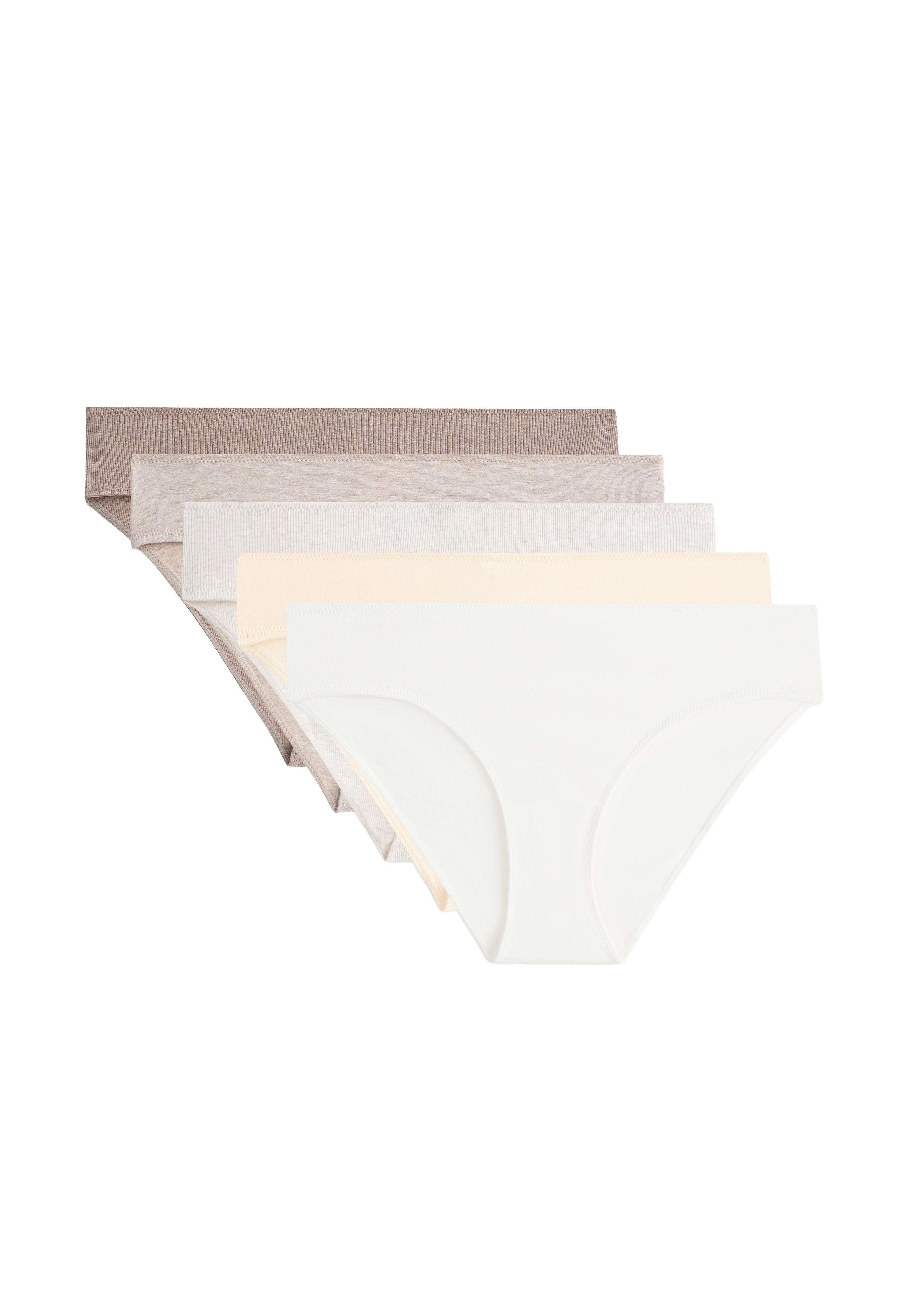 5 rib cotton blend classic briefs — TAN MELANGE