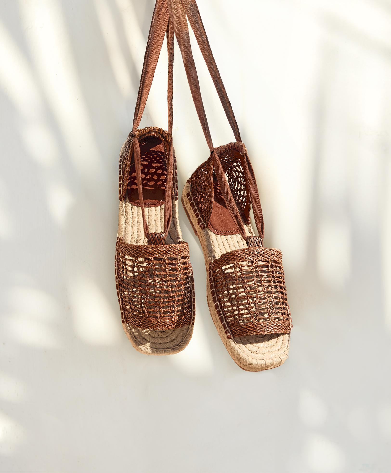 Braided jute sandals - Sale