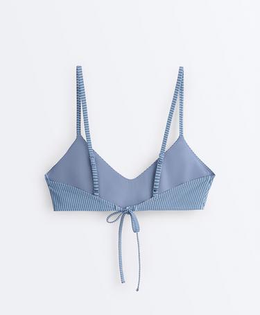Striped bikini top — SKY BLUE 8