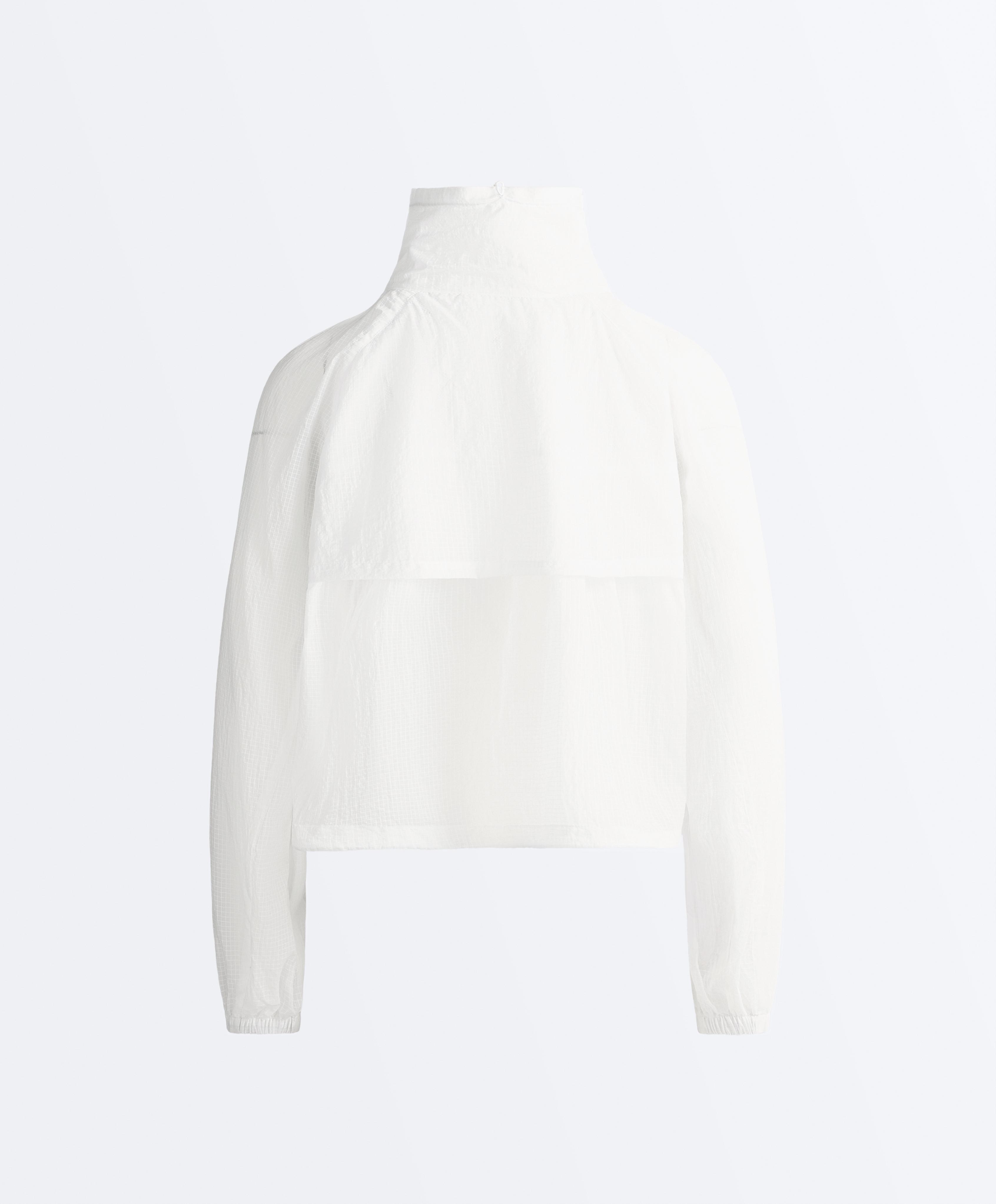 Check track jacket — WHITE