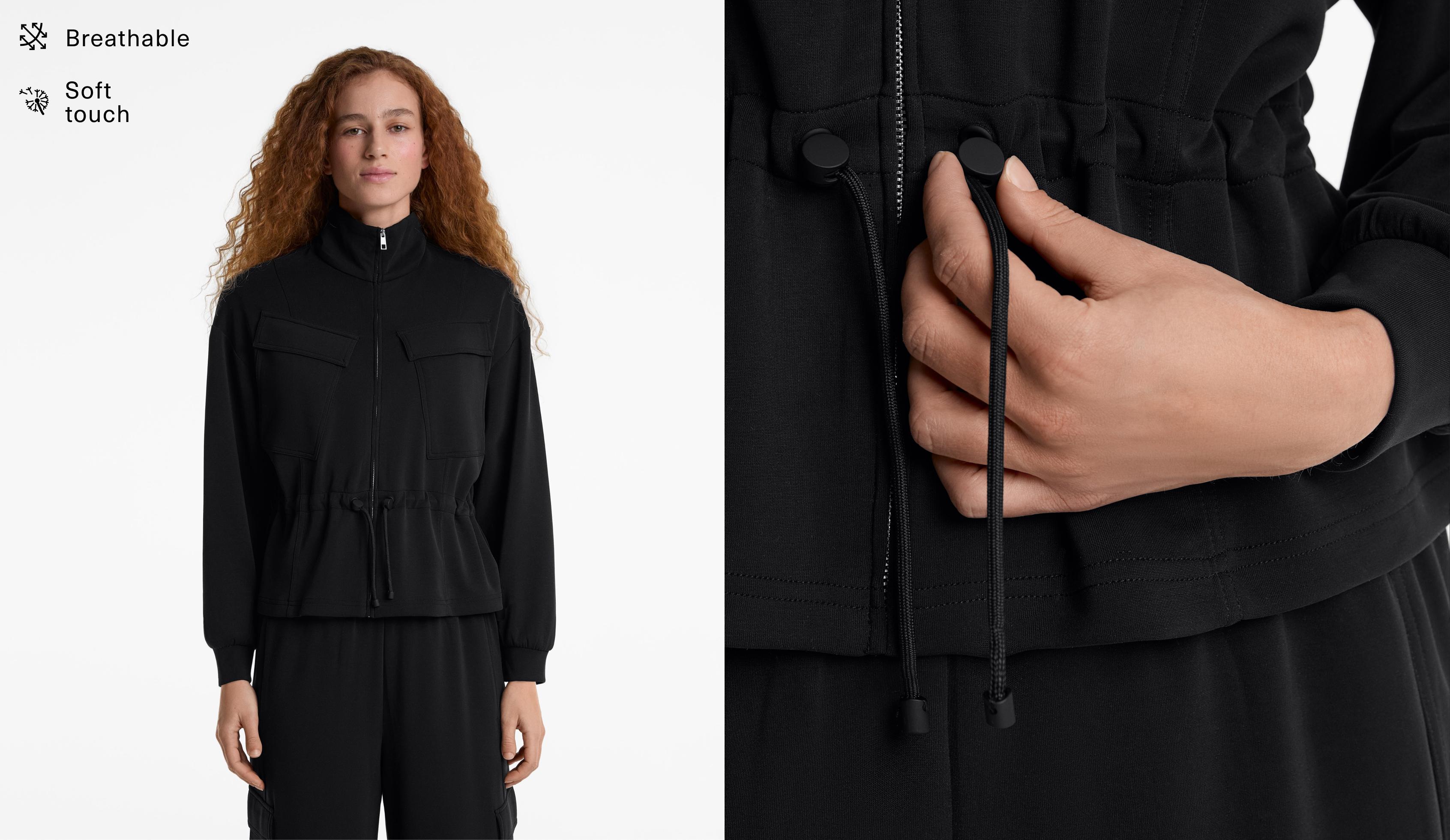 Jacket with modal and pockets