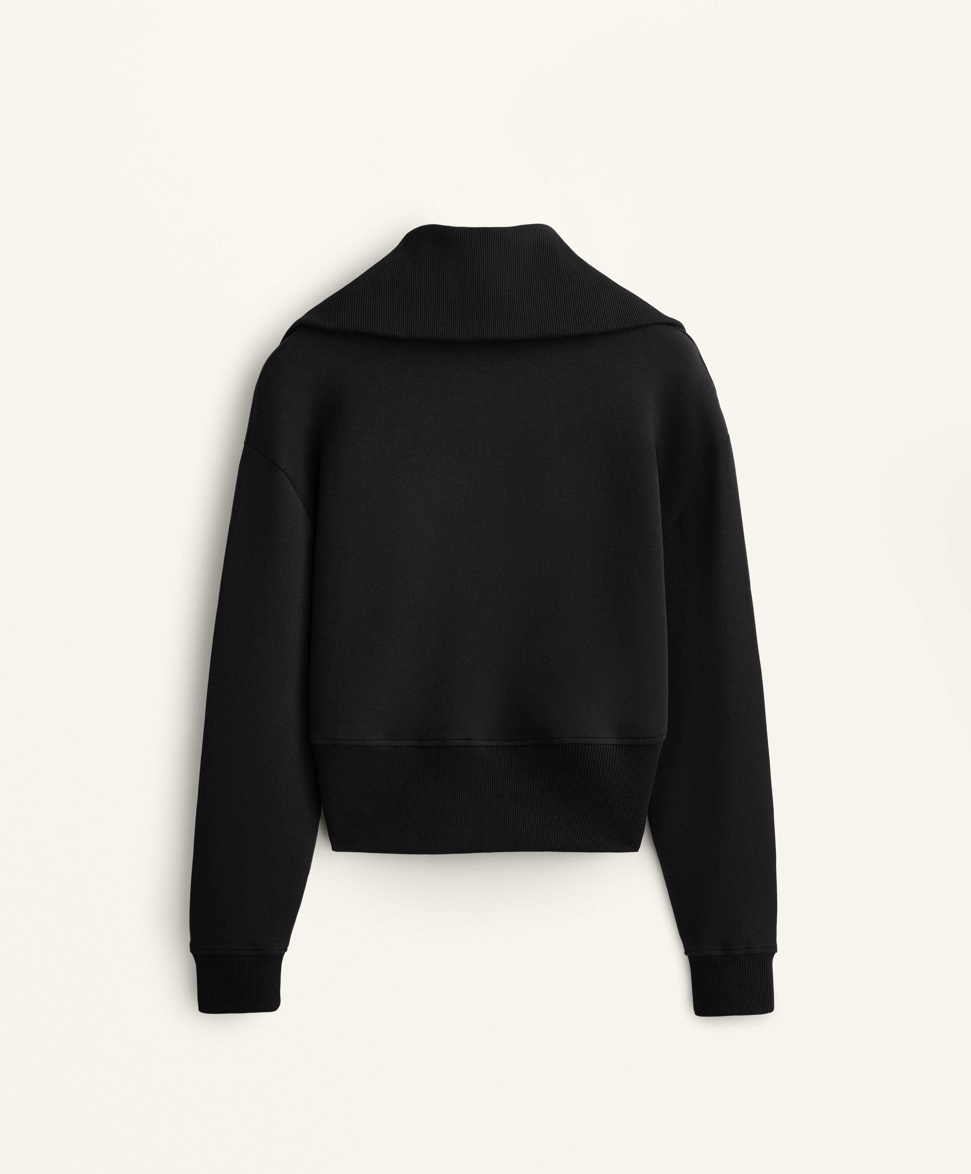 Chaqueta cuello subido mezcla algodón
