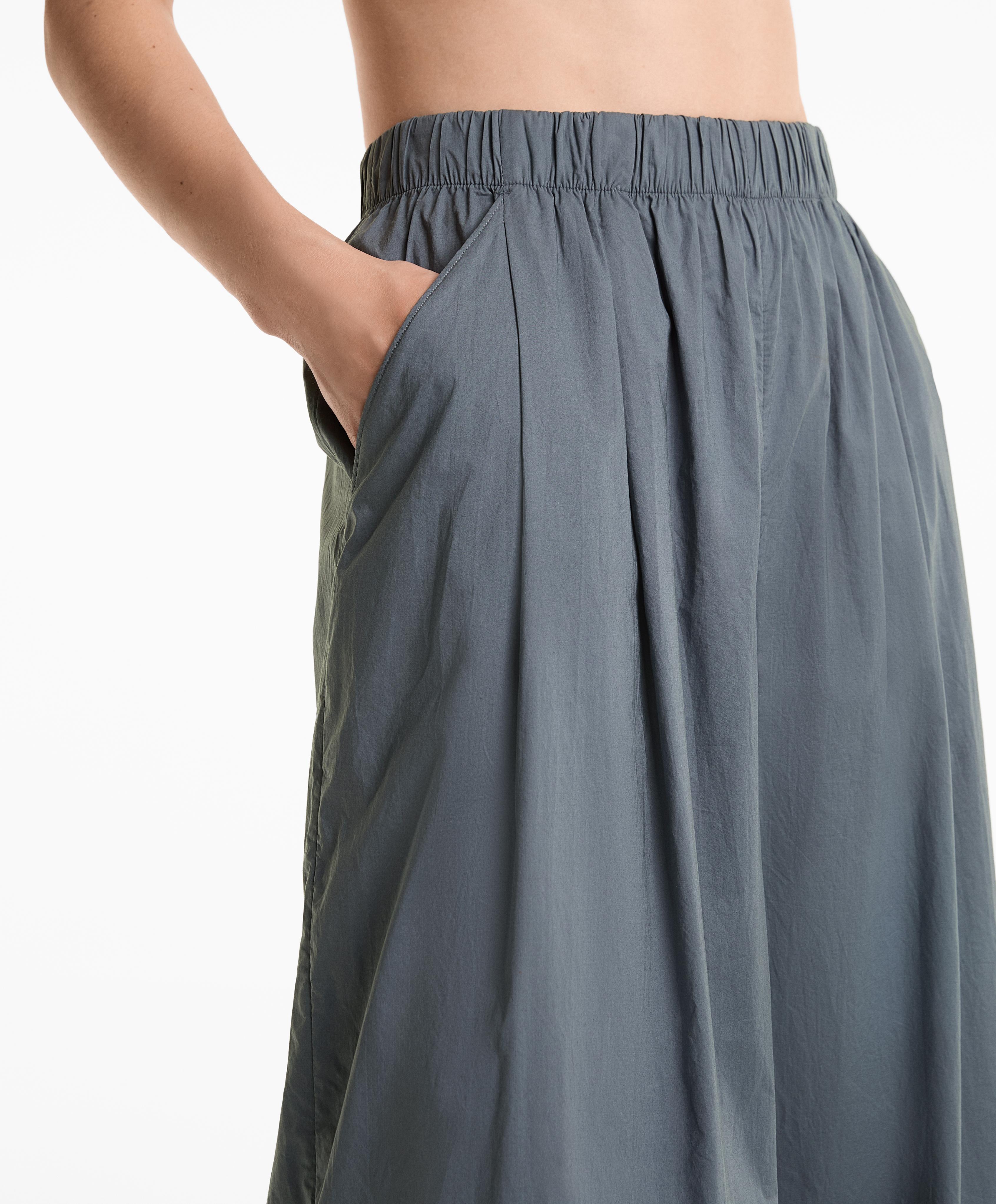 Pantaloni ampi in popeline 100% cotone - Saldi Pantaloni ampi in popeline 100% cotone - Saldi