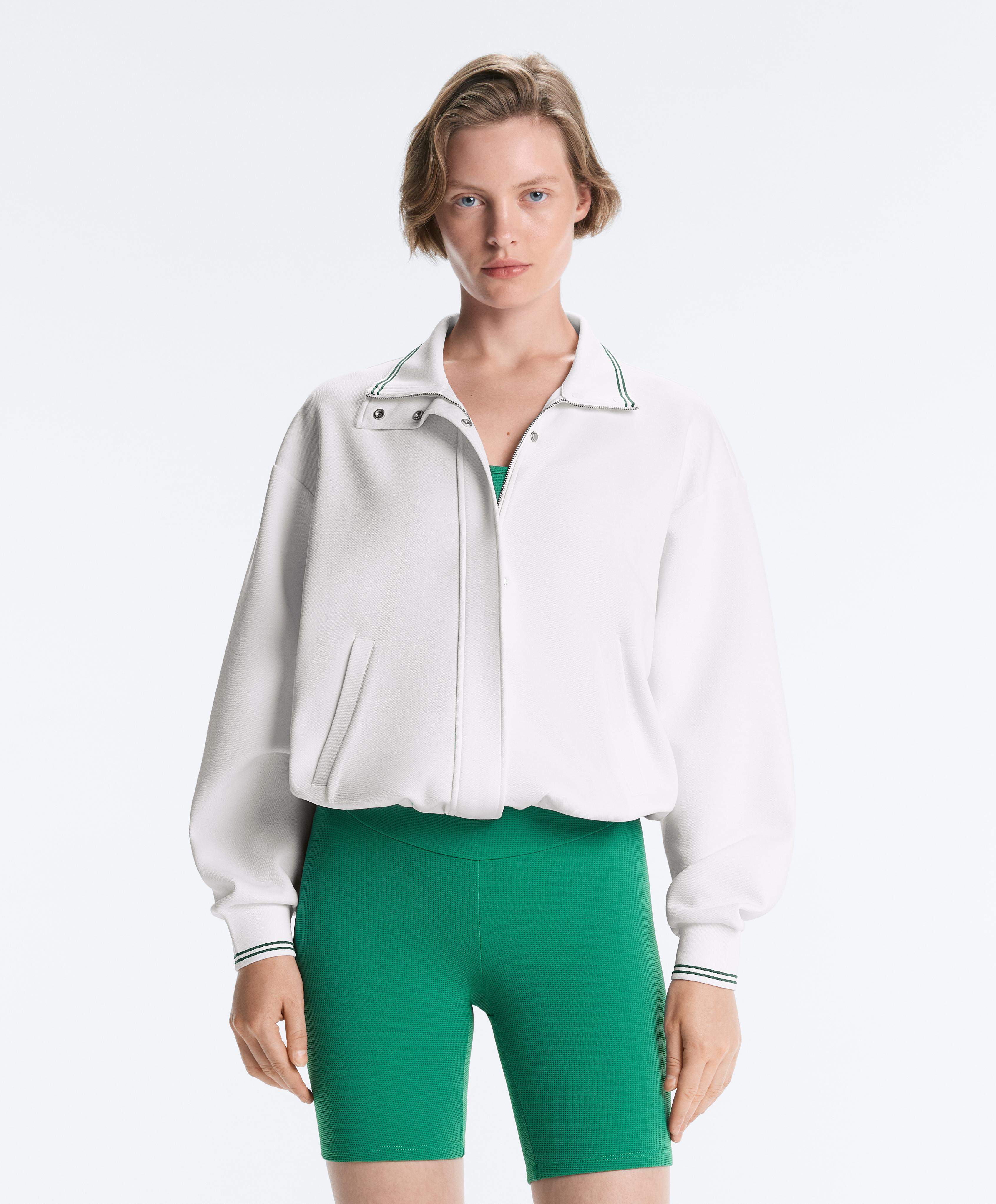 Chaqueta piqué con algodón&nbsp;piping