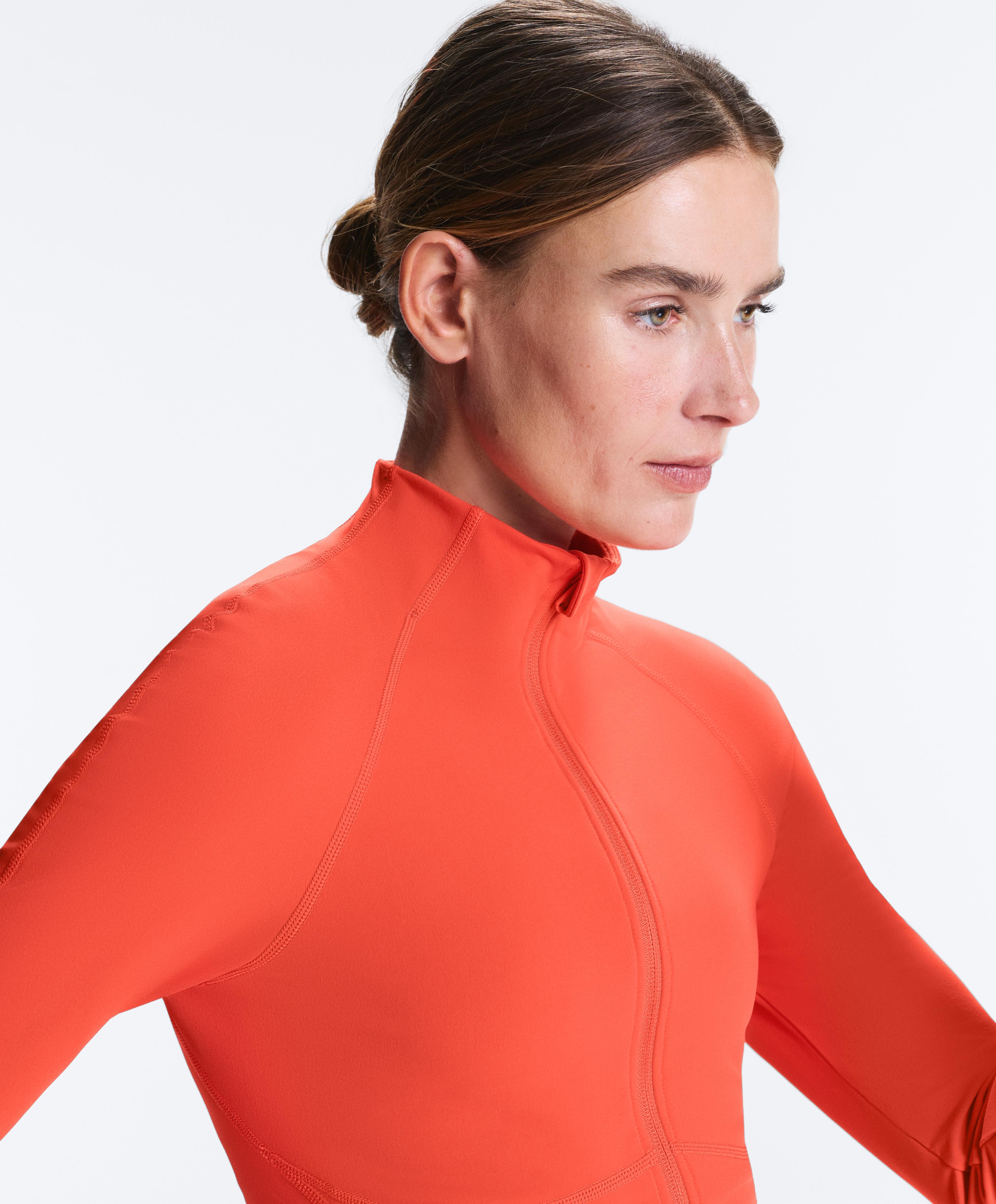Light warm technical jacket with seams — BRIGHT ORANGE