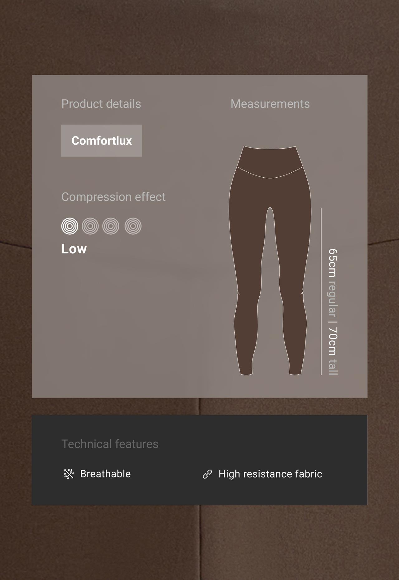 Ankle-length High rise Comfortlux leggings — DARK BROWN