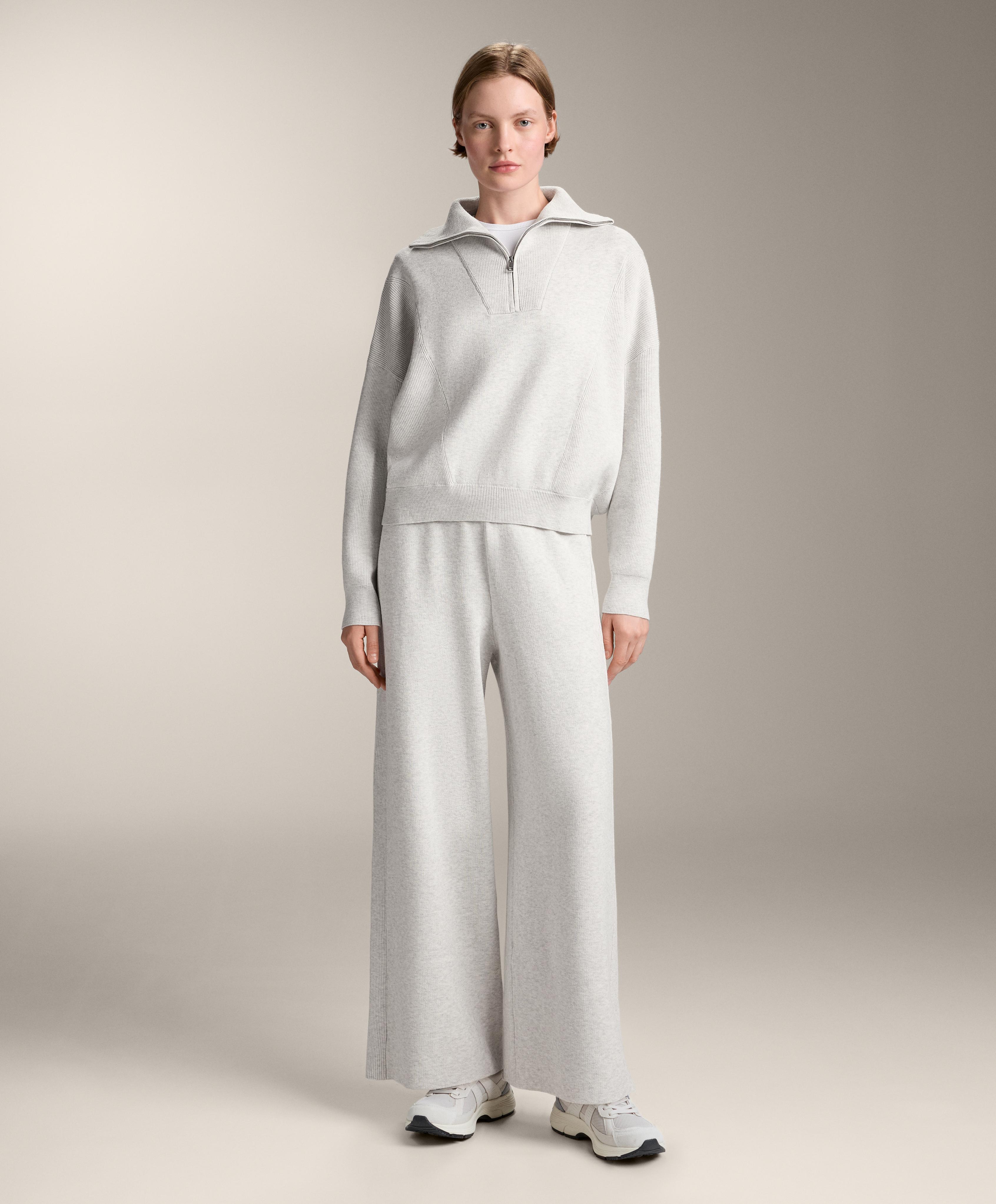 Jersey media cremallera punto rib - Rebajas Jersey media cremallera punto rib - Rebajas