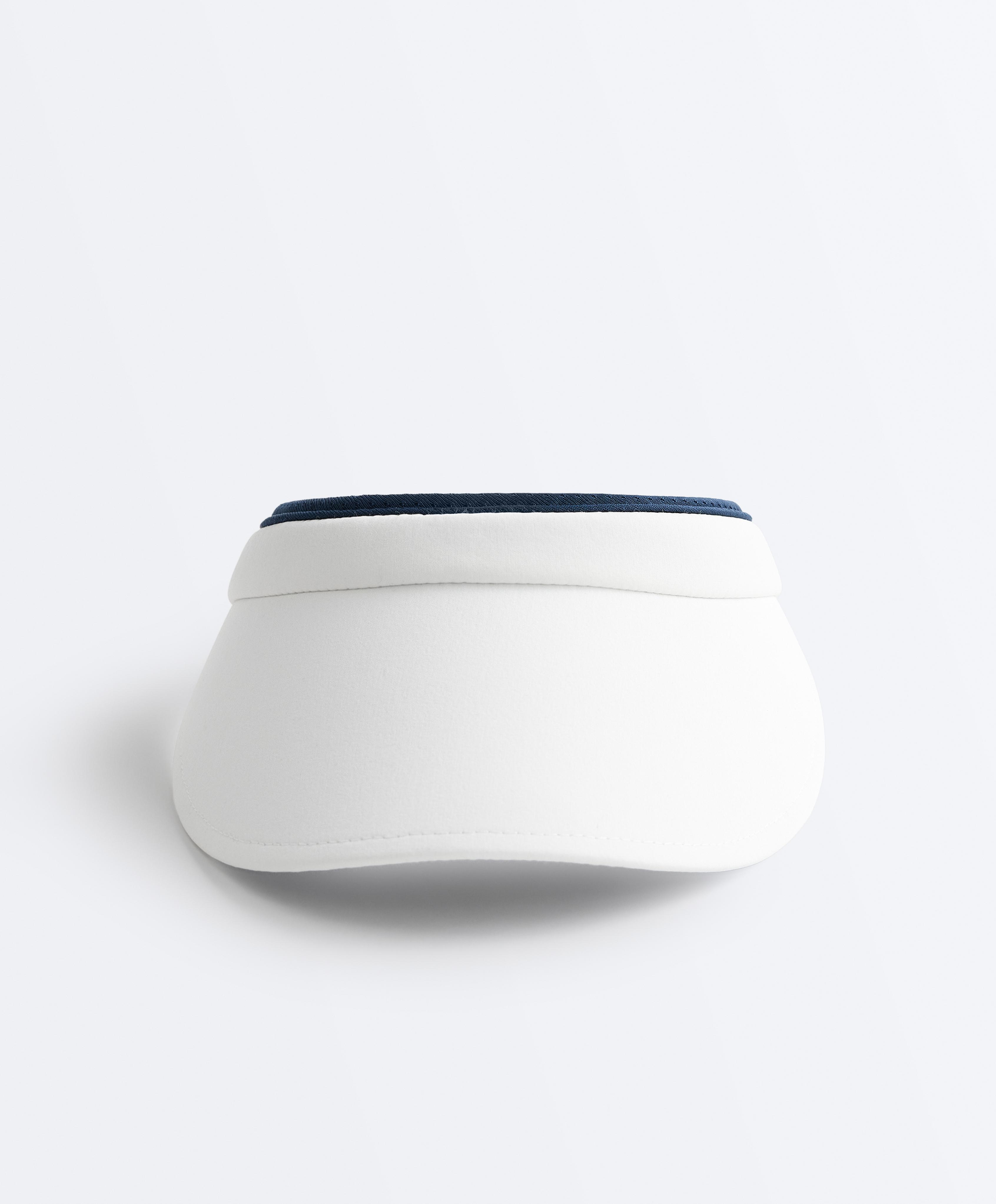 Contrast sports visor — WHITE