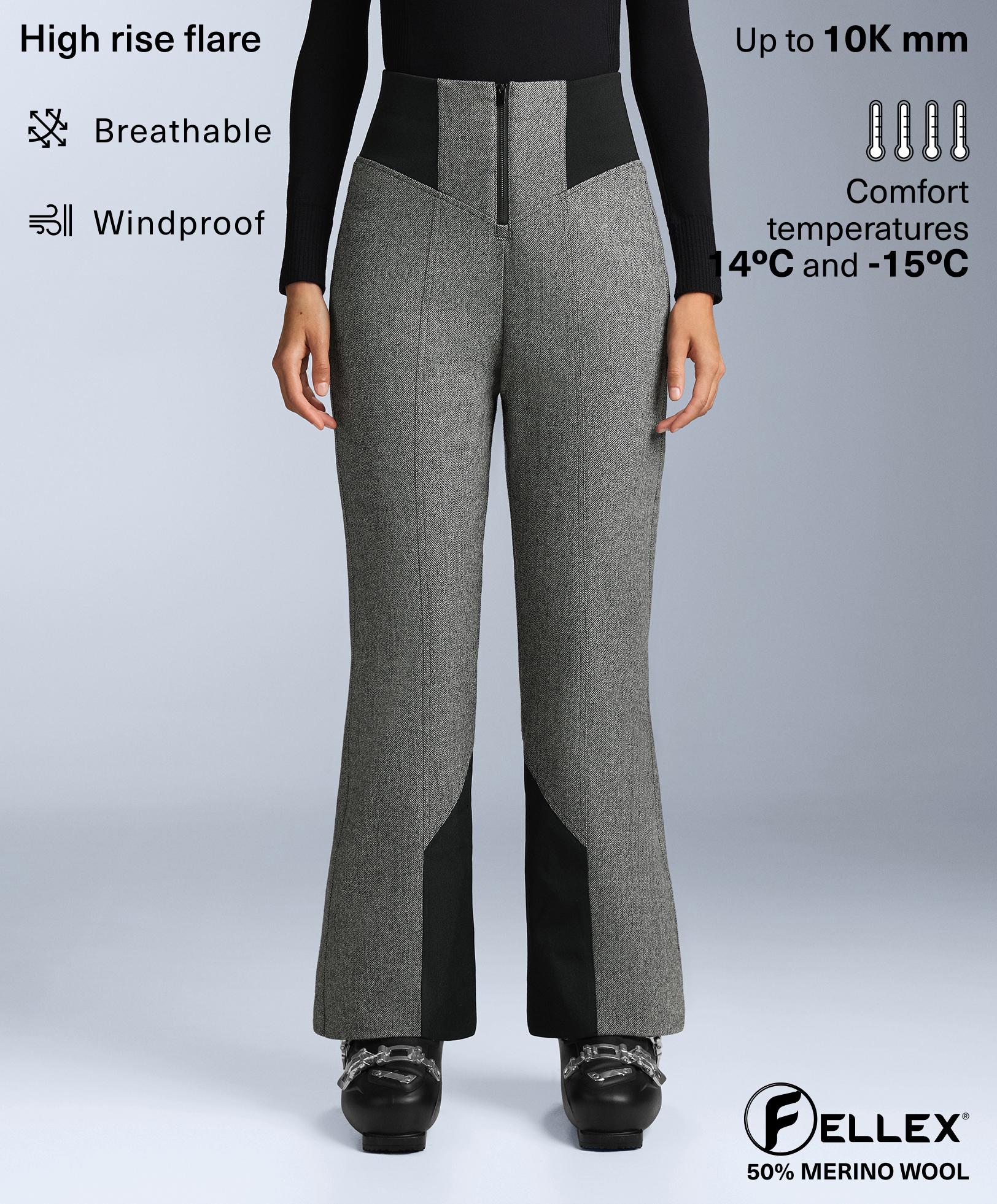Water-resistant FELLEX® Wool Blend high-rise flare SKI trousers - Sale