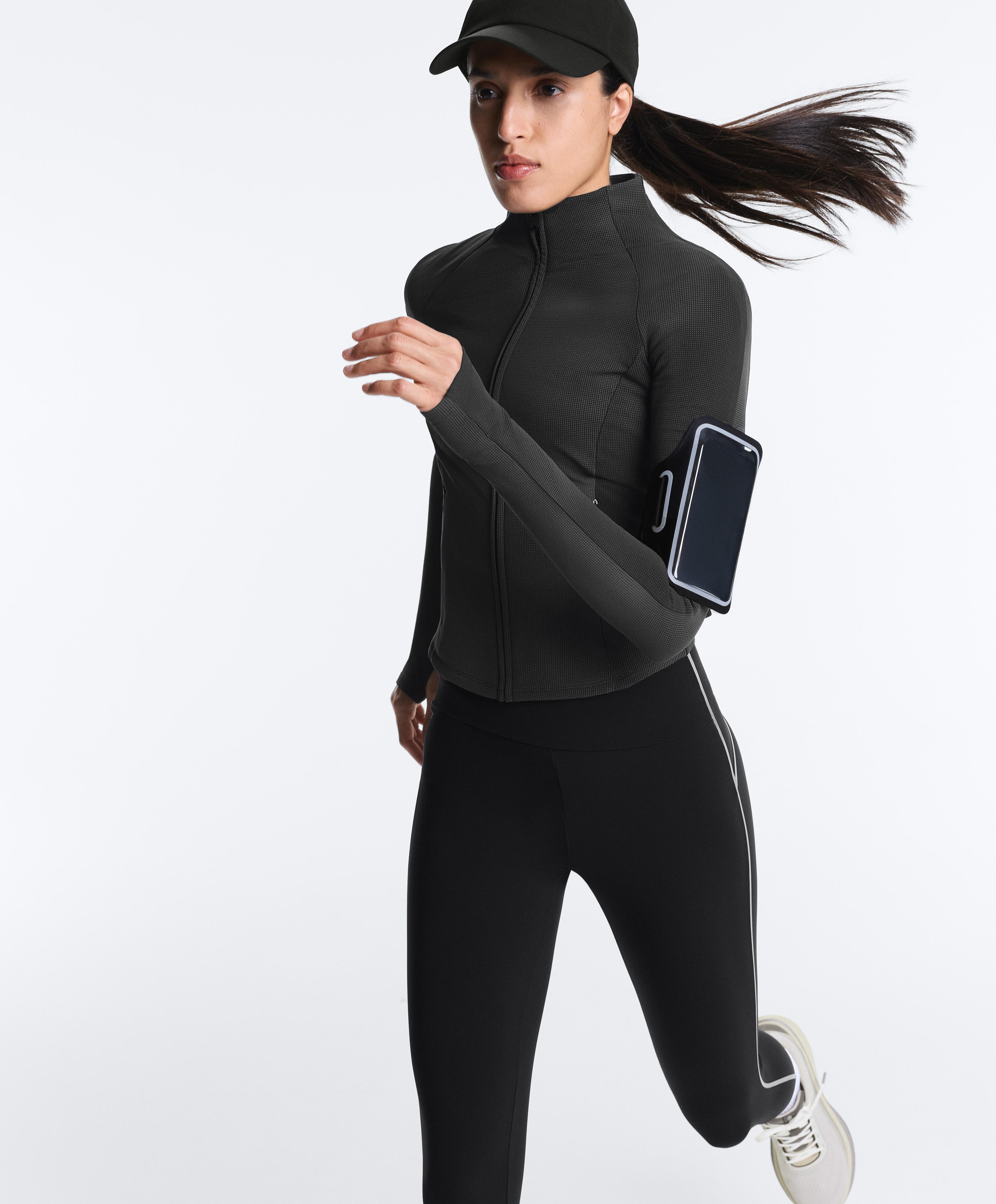 Light warm reflective technical jacket — BLACK