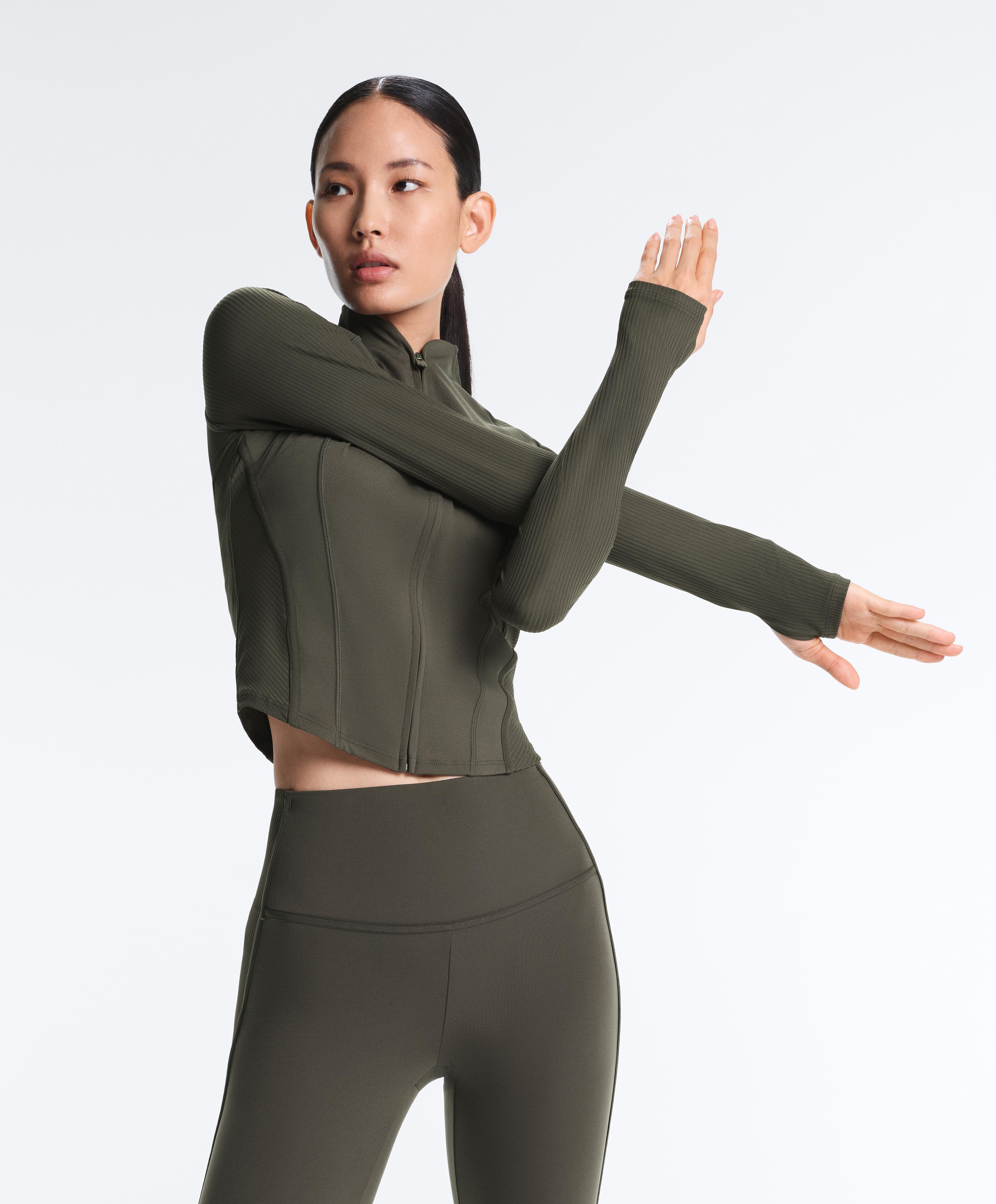 Comfortlux rib technical jacket — GREEN