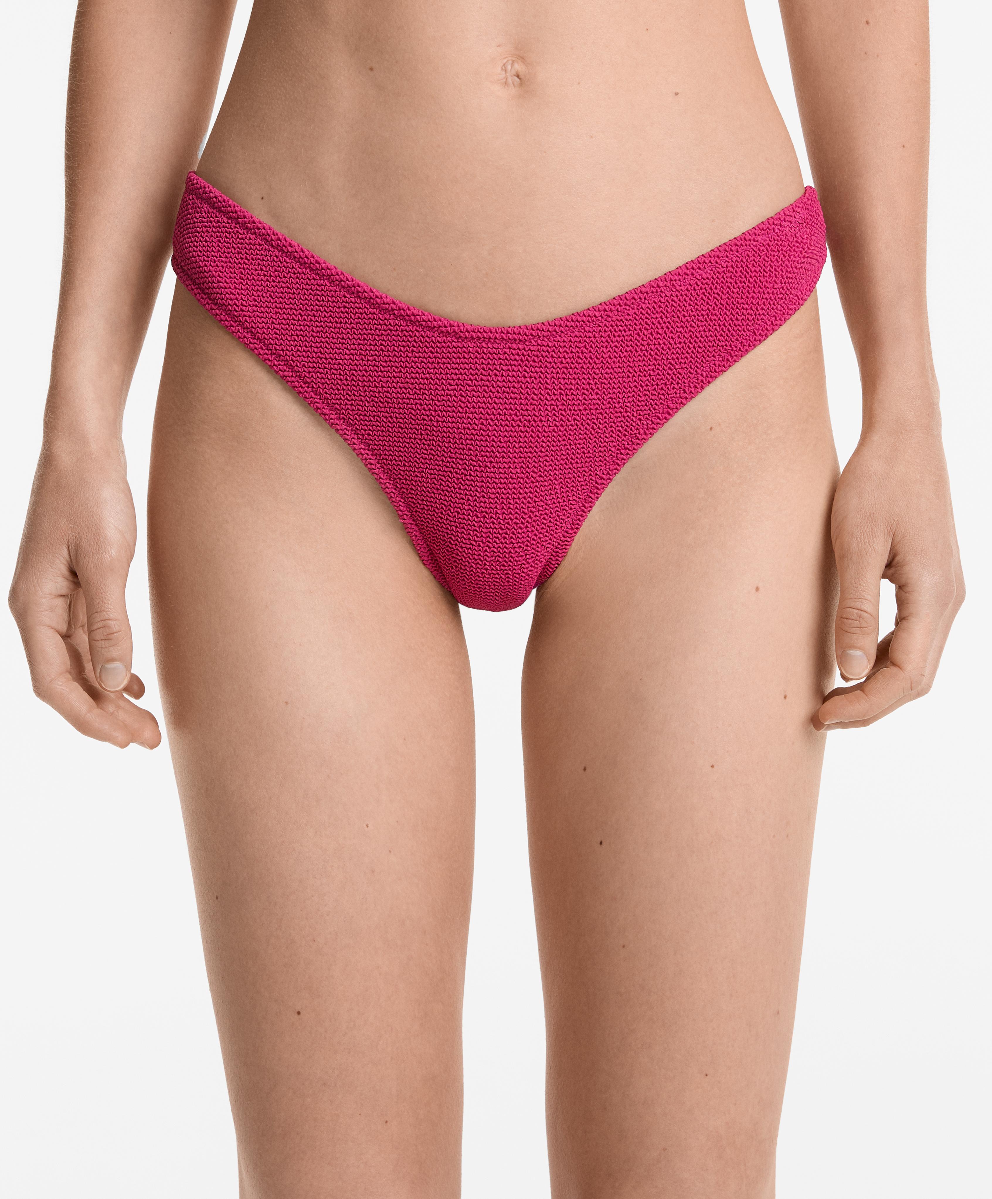 U-cut crinkle Brazilian bikini briefs