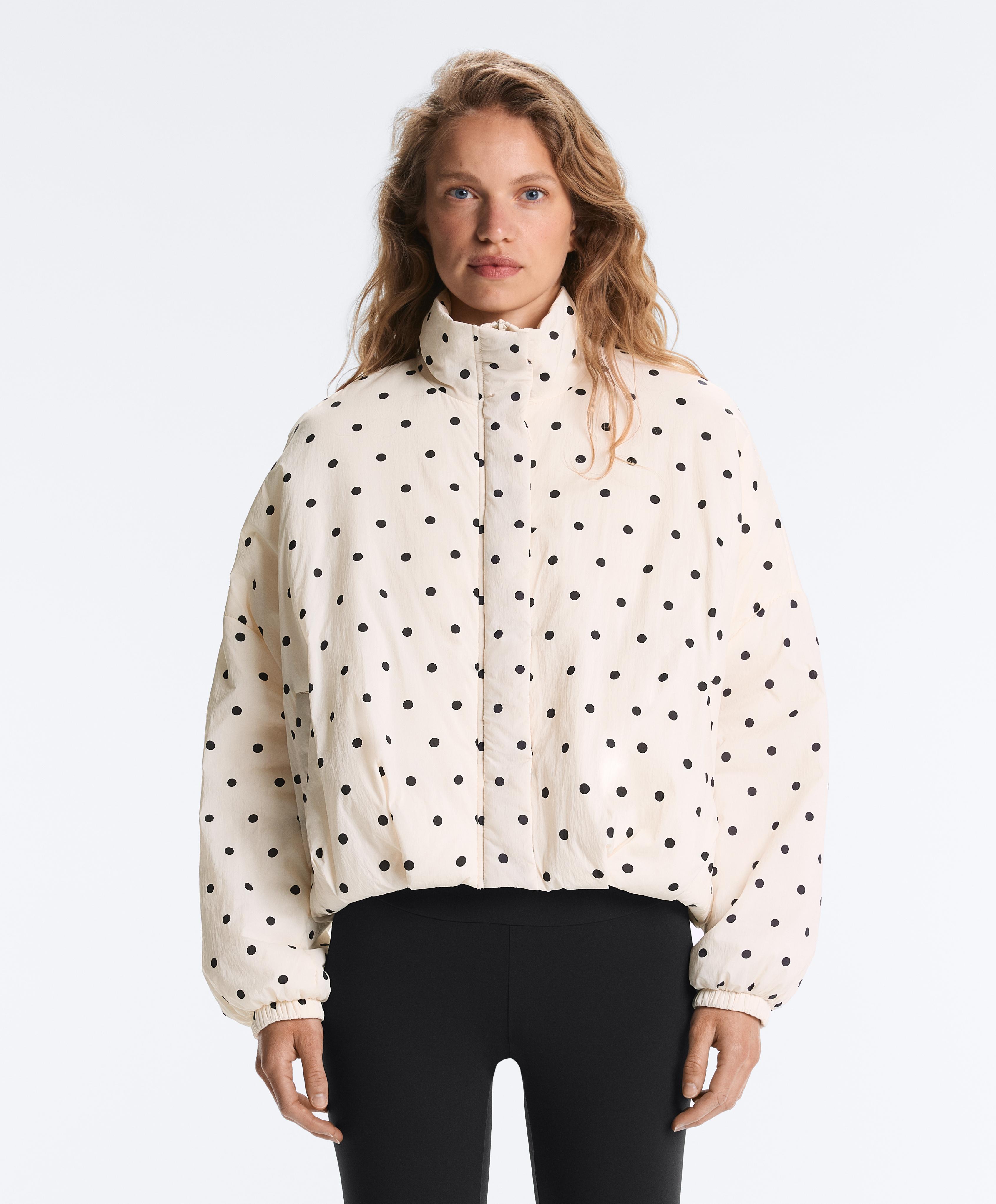 Water-repellent FELLEX® AEROGEL polka dot padded jacket — PALE ECRU
