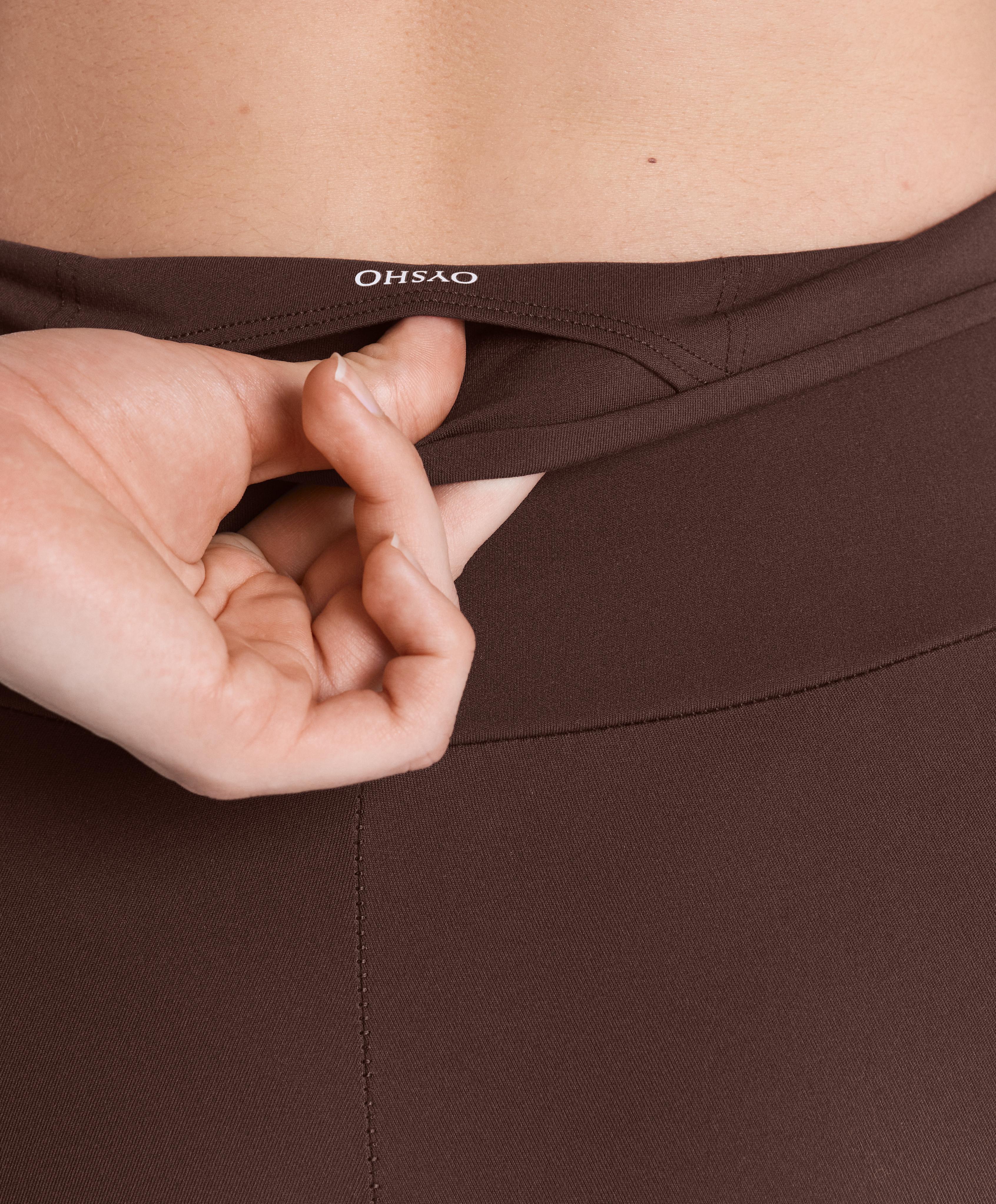 Comfortlux super-high-rise ankle-length leggings — BROWN