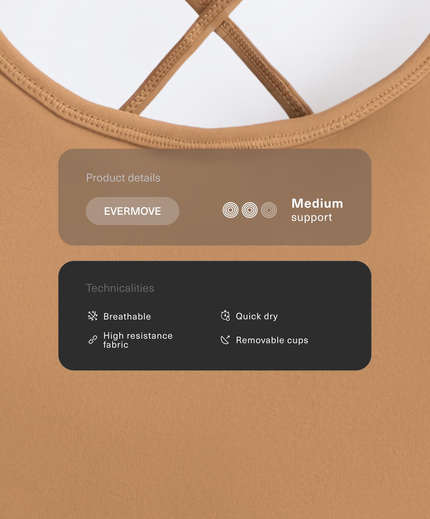 Спортивний бюстгальтер Evermove, середня підтримка Спортивний бюстгальтер Evermove, середня підтримка