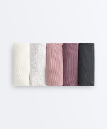 5 rib cotton classic briefs — DUSTY MAUVE 4