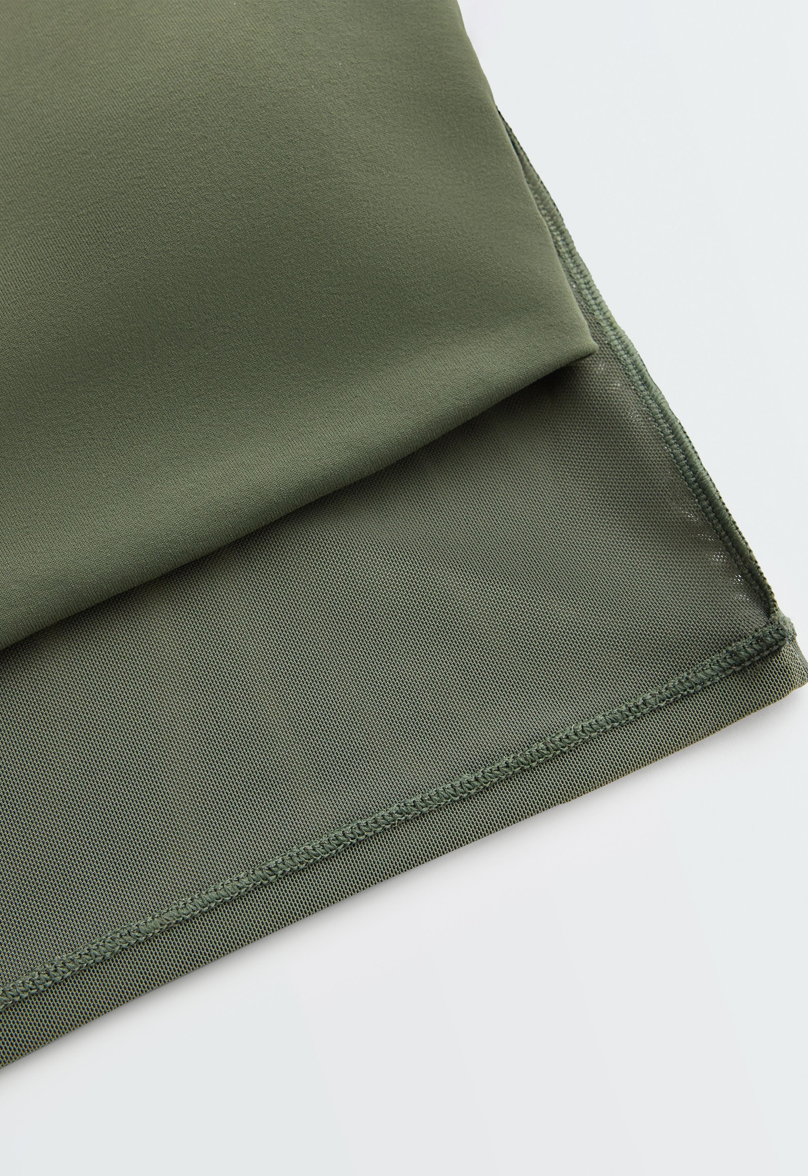 Evermove short-sleeved overlay tank top — KHAKI