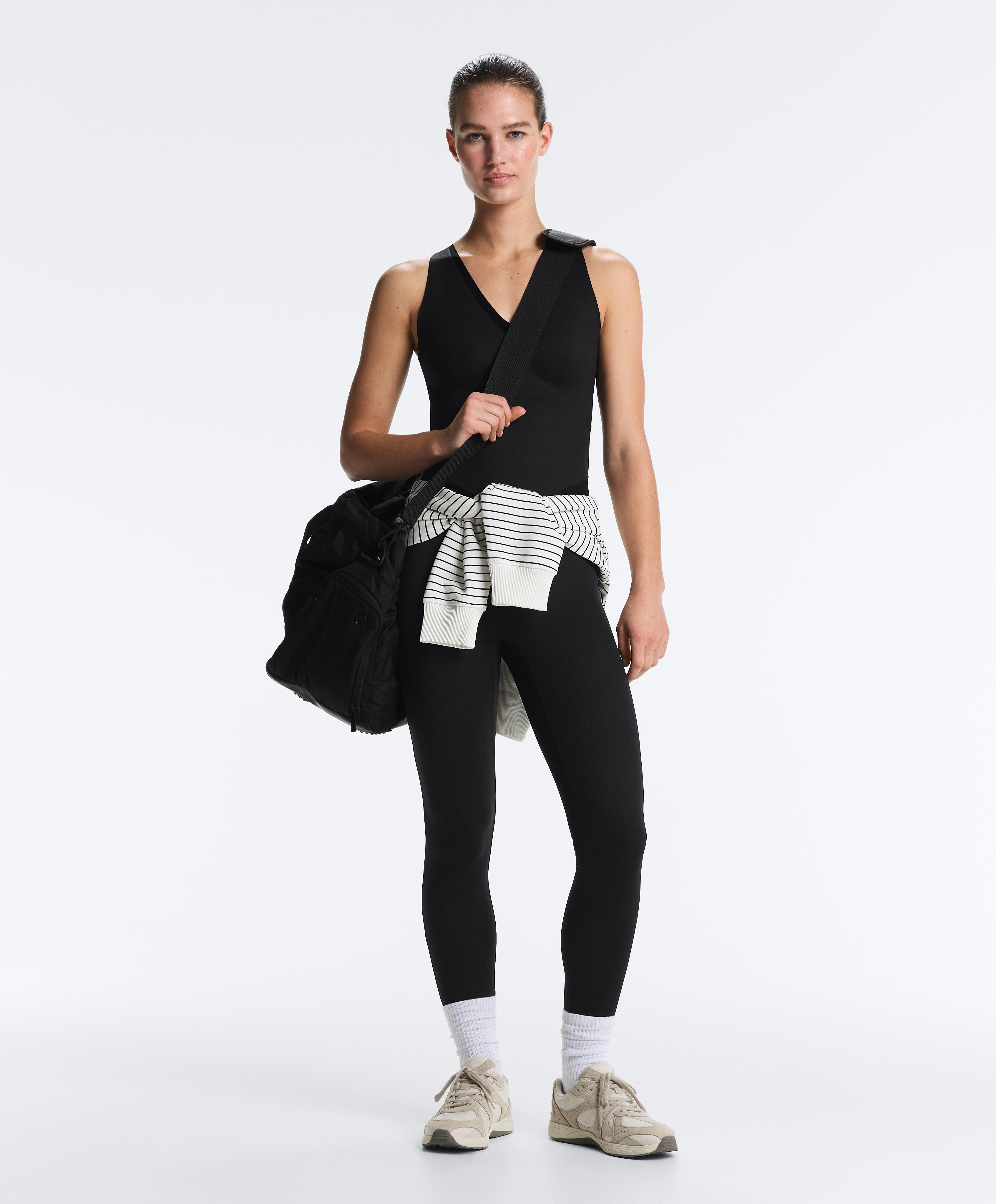 Perfect-adapt sleeveless long jumpsuit — BLACK