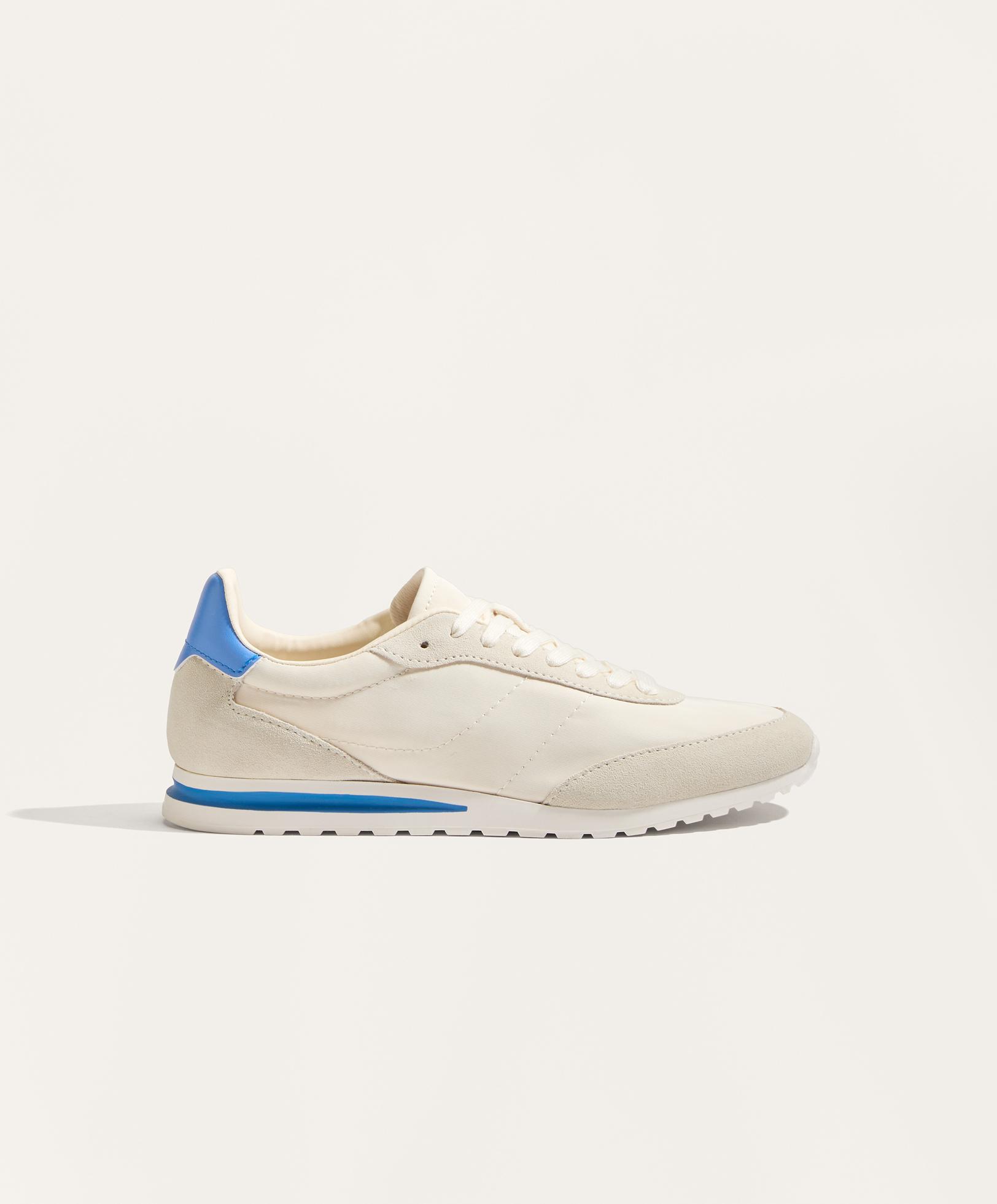 Nylon trainers with split-leather pieces - Rebaixas