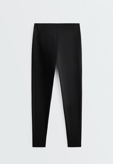 Compressive raise up high-rise ankle-length leggings — BLACK 8