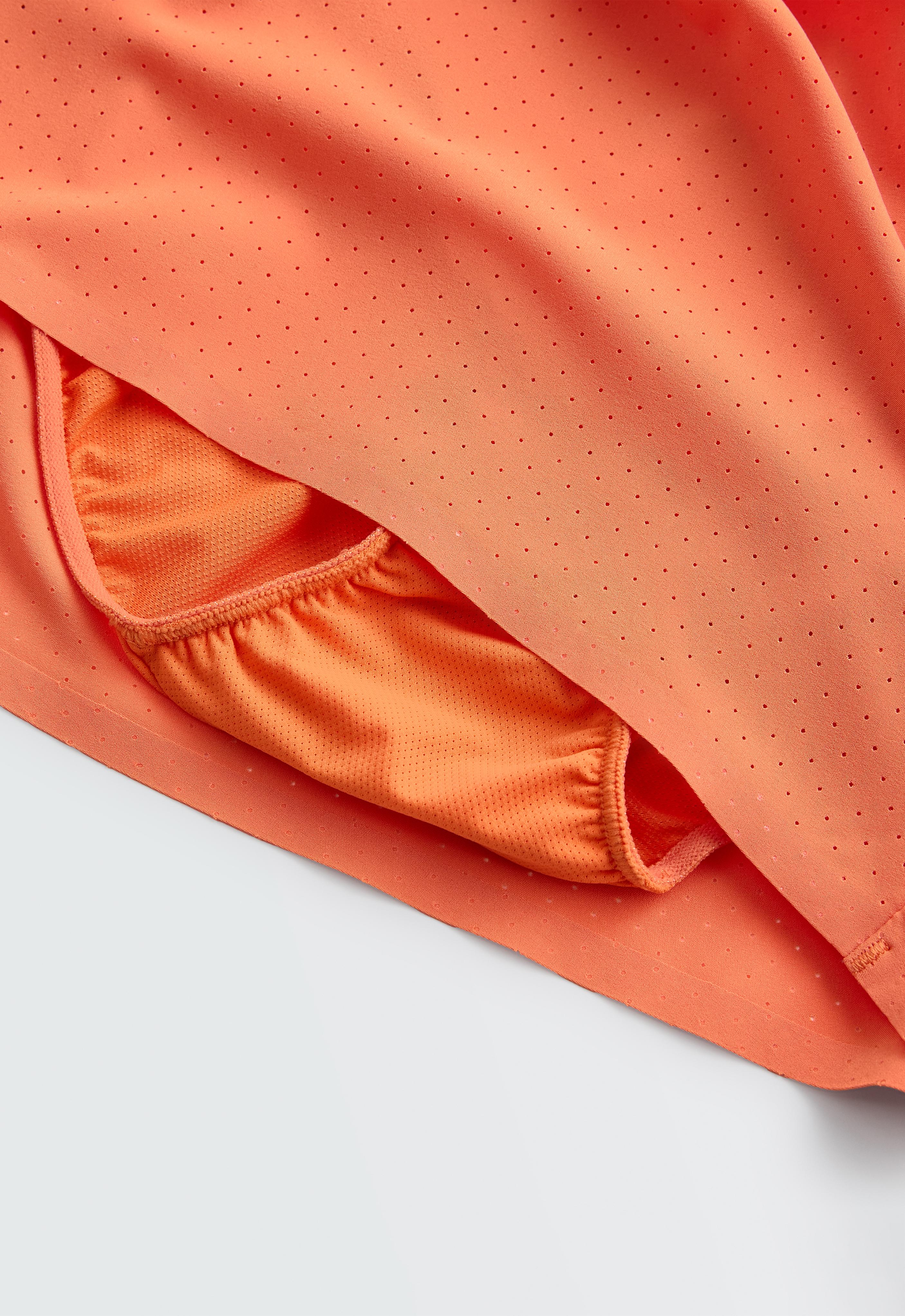 Mid-rise 7cm technical shorts — WASHED ORANGE