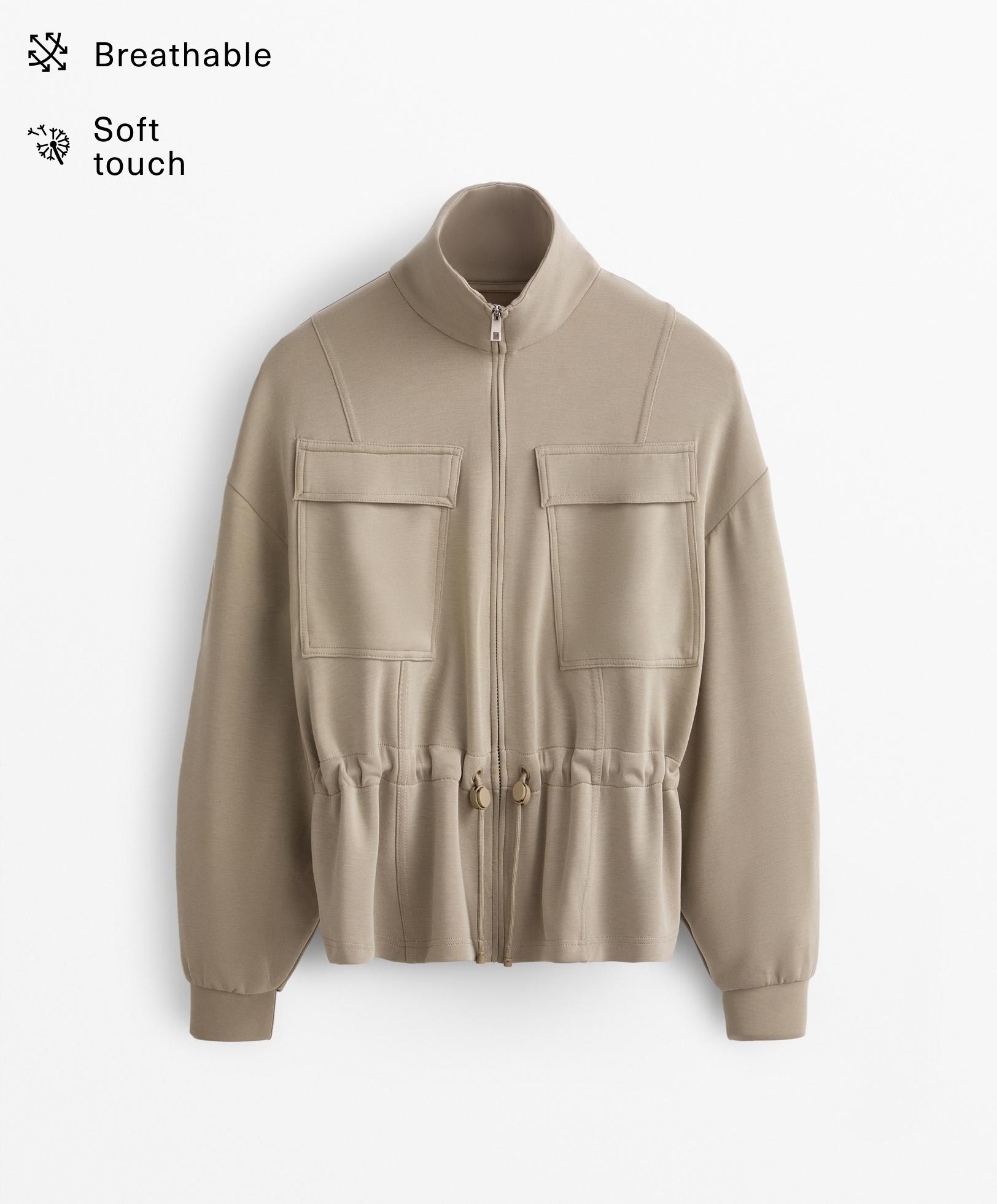 Chaqueta bolsillos Soft Touch con modal