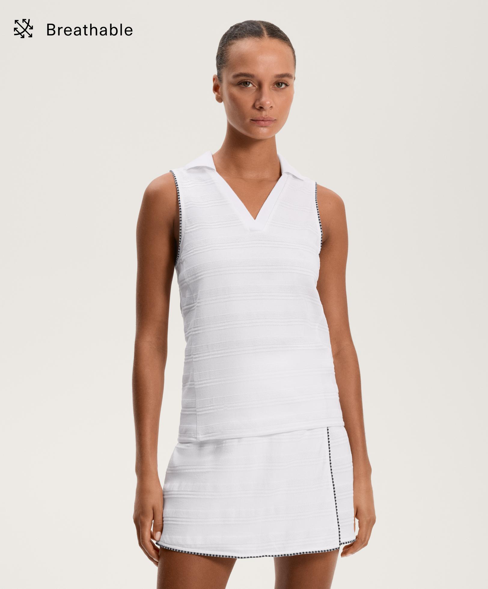 Поло жакард без ръкави от 100% памук Поло жакард без ръкави от 100% памук