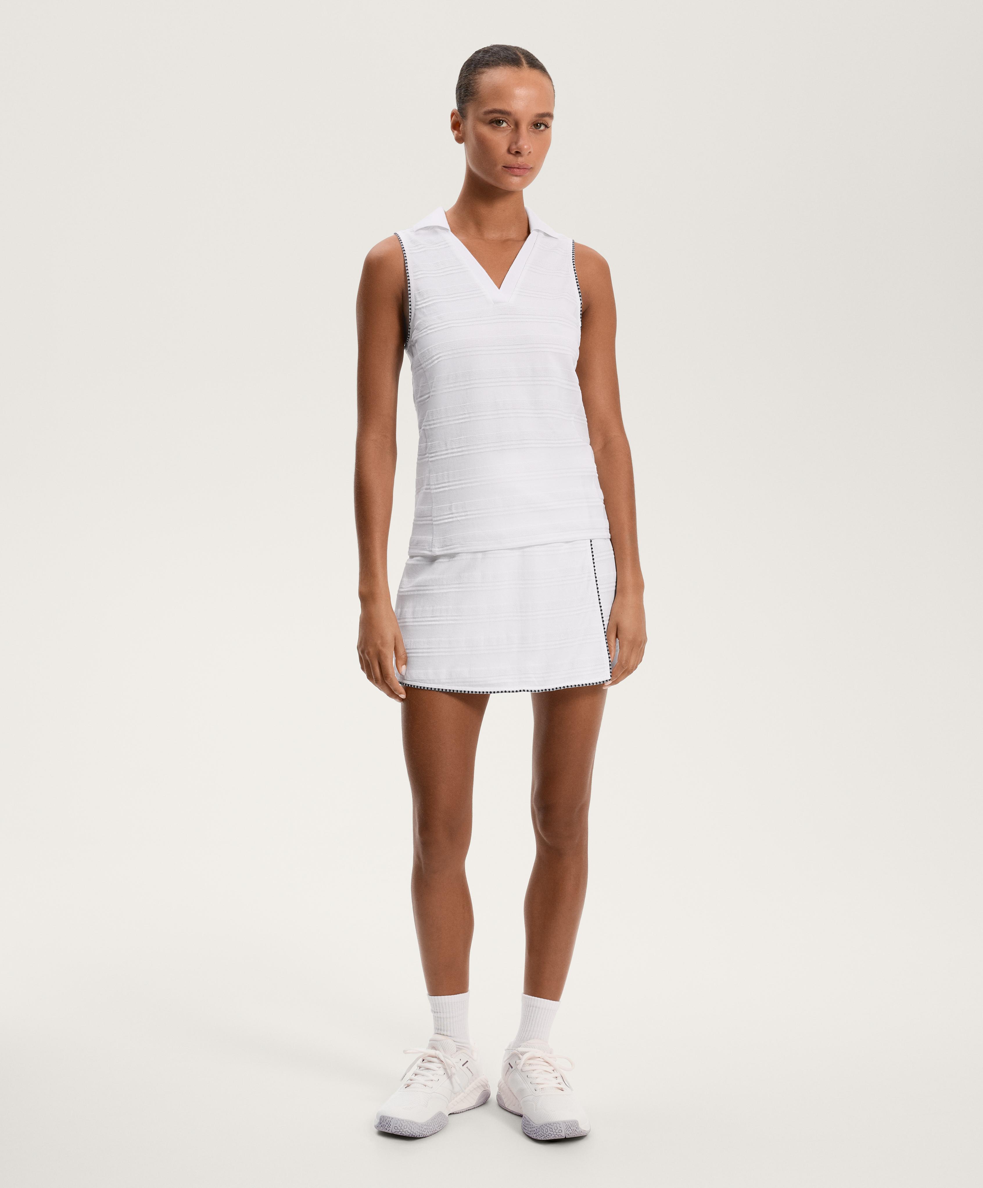 Polo marškinėliai be rankovių su žakardo raštu, 100 % medvilnė - Išpardavimas