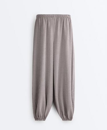 Lyocell-blend gingham trousers — DARK REDDISH‑BROWN 8
