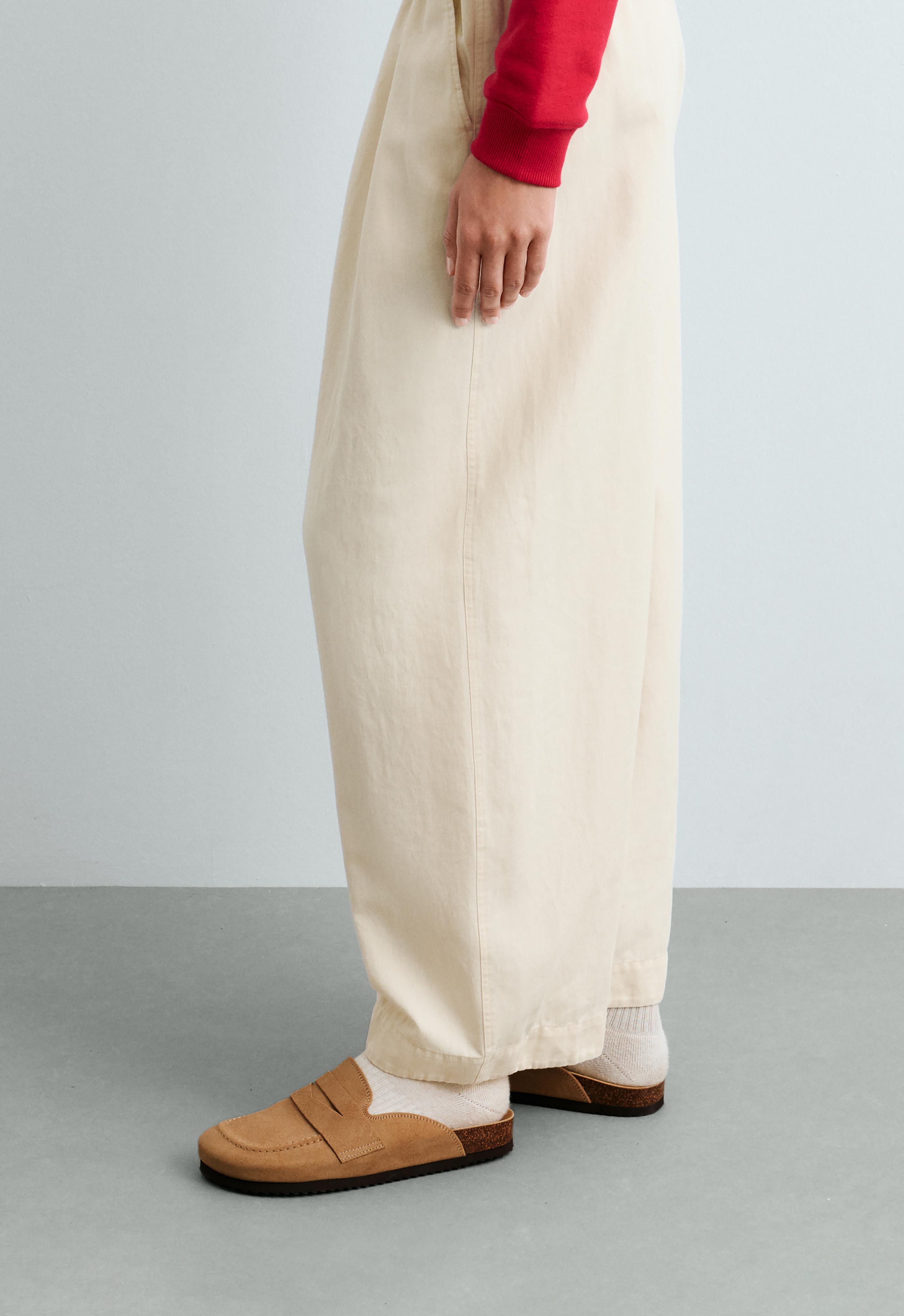 Split-leather mules — TOASTED BROWN