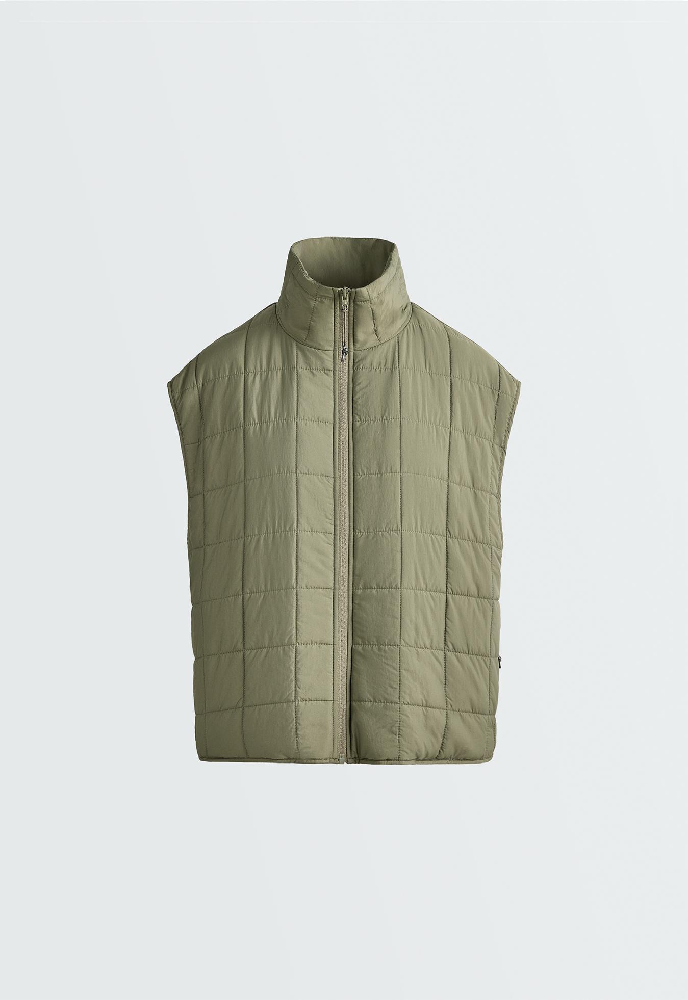 FELLEX® AEROGEL boxy padded gilet — DARK KHAKI