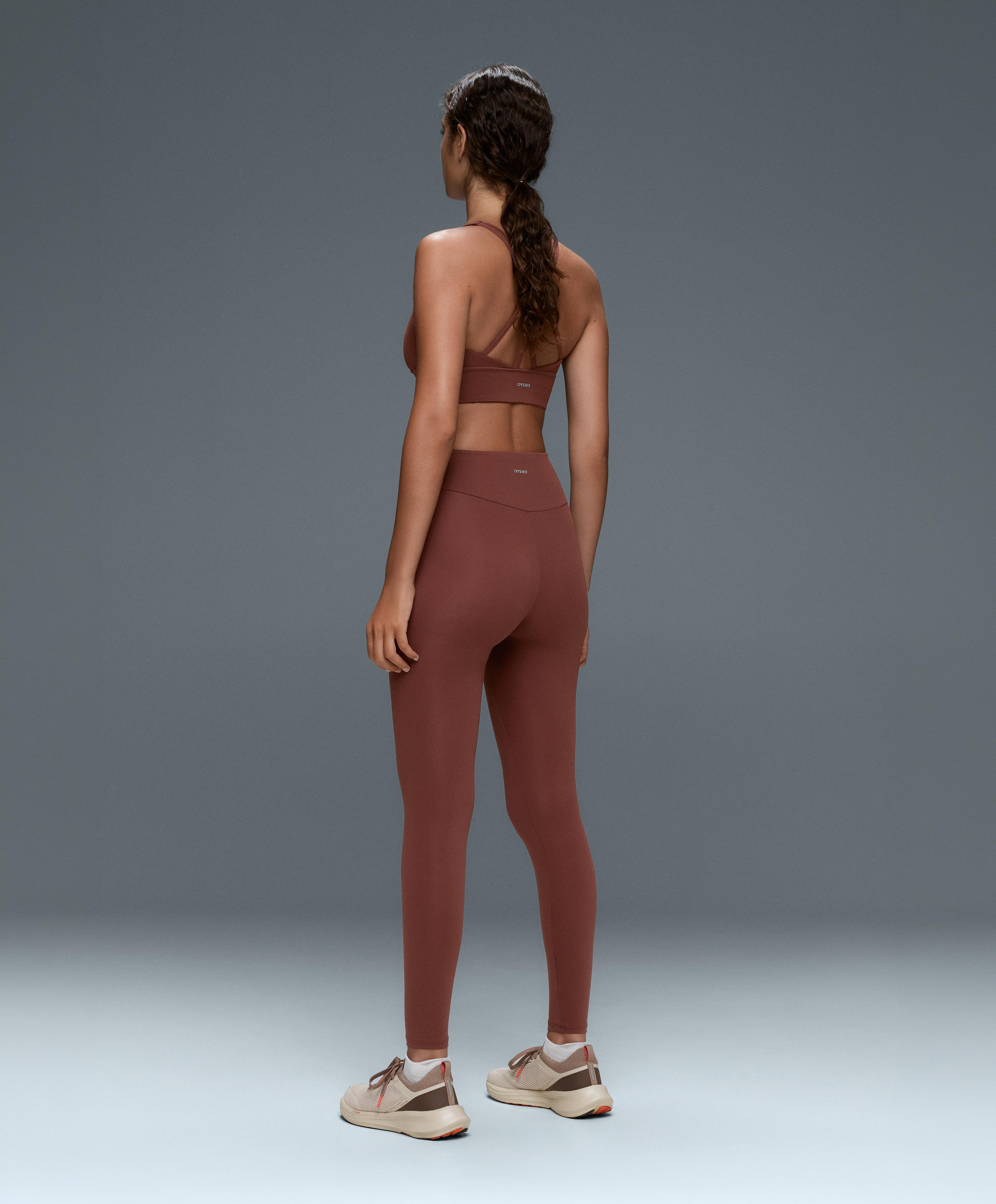 Comfortlux high-waisted ankle-length leggings — TERRACOTTA