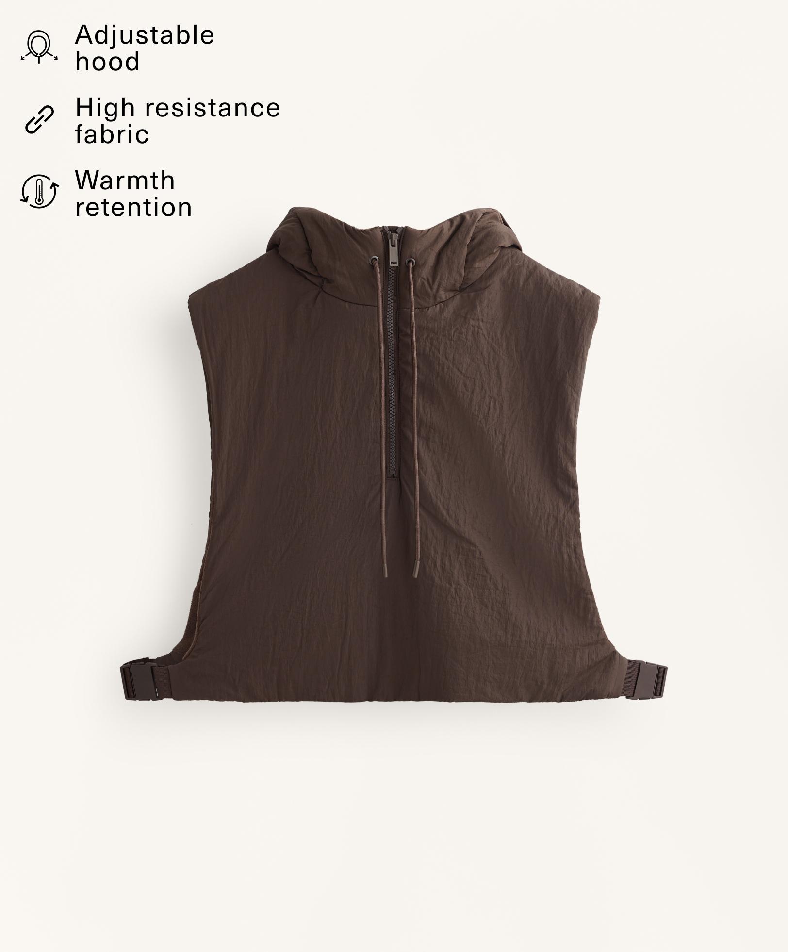 Hooded padded gilet