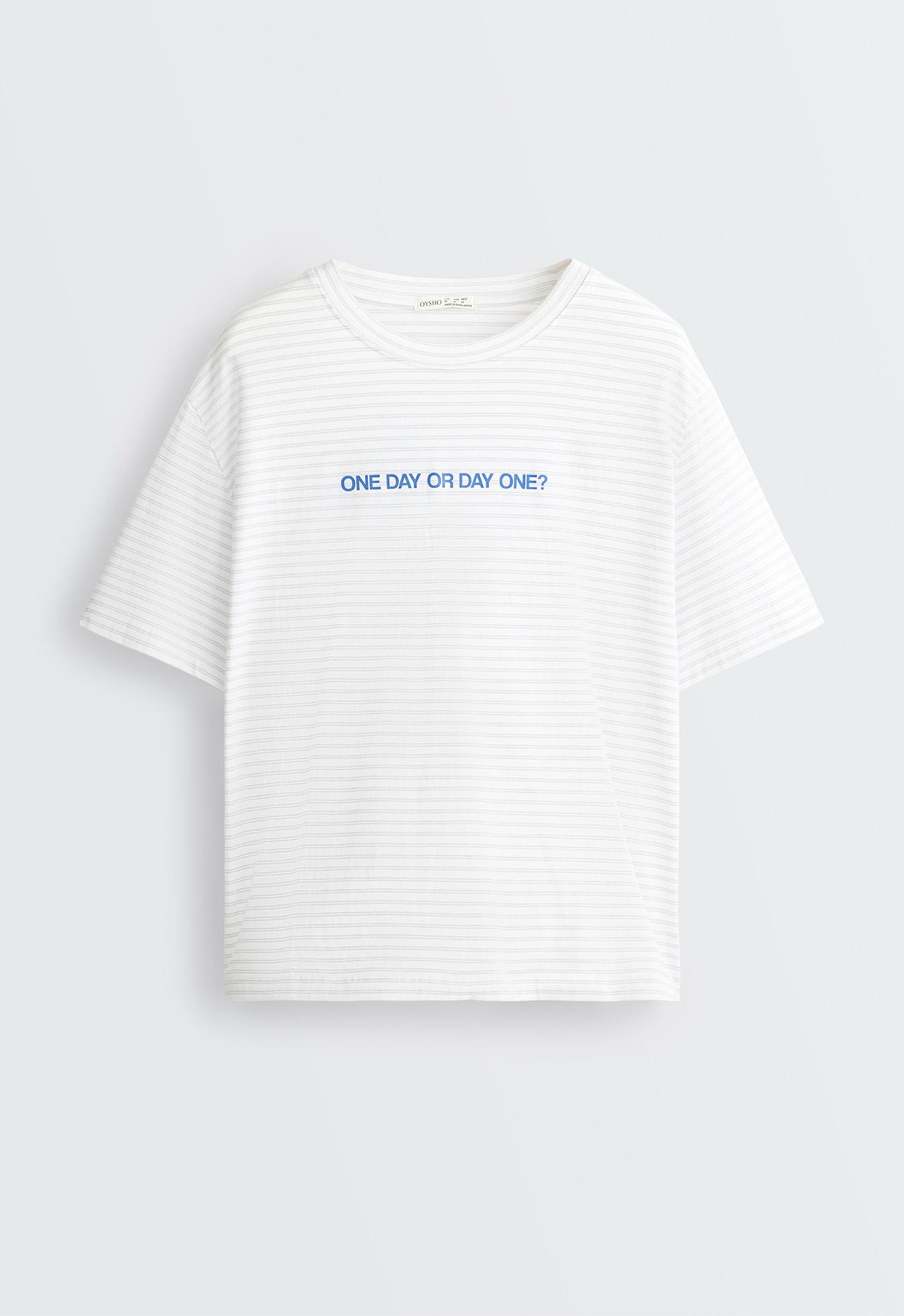 Boxy slogan T-shirt — WHITE