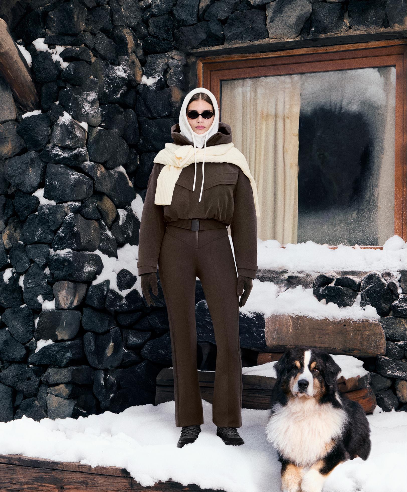Primaloft® SKI water-resistant performance jumpsuit — DARK BROWN